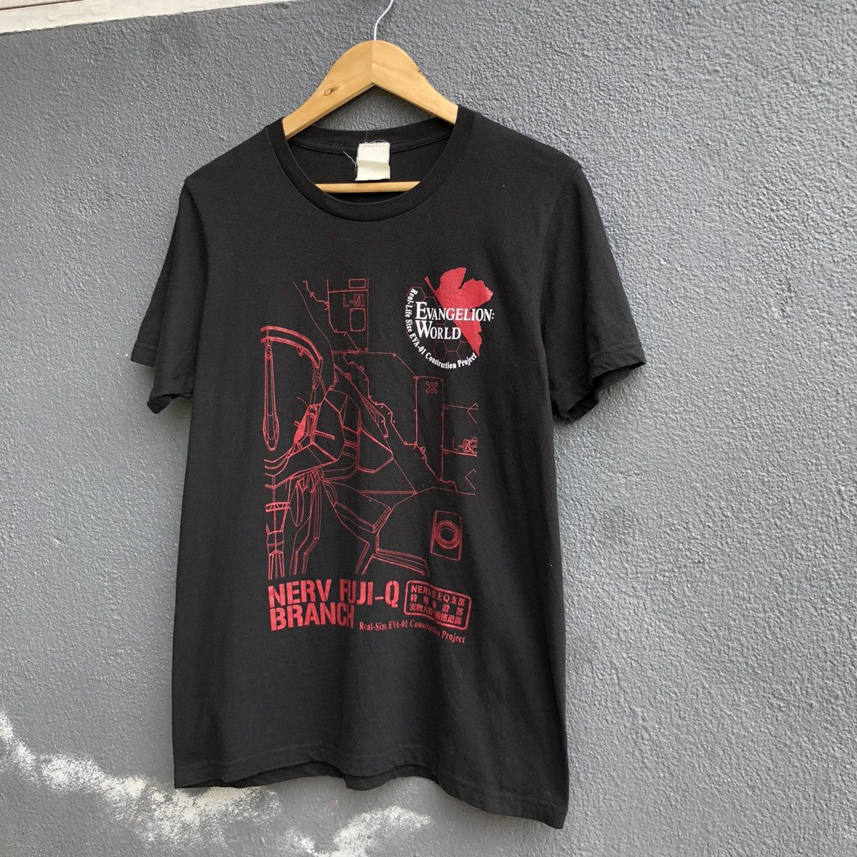 Anime Vintage Evangelion World Nerv Fuji-Q Branch Tshirt Size US L / EU 52-54 / 3 - 2 Thumbnail