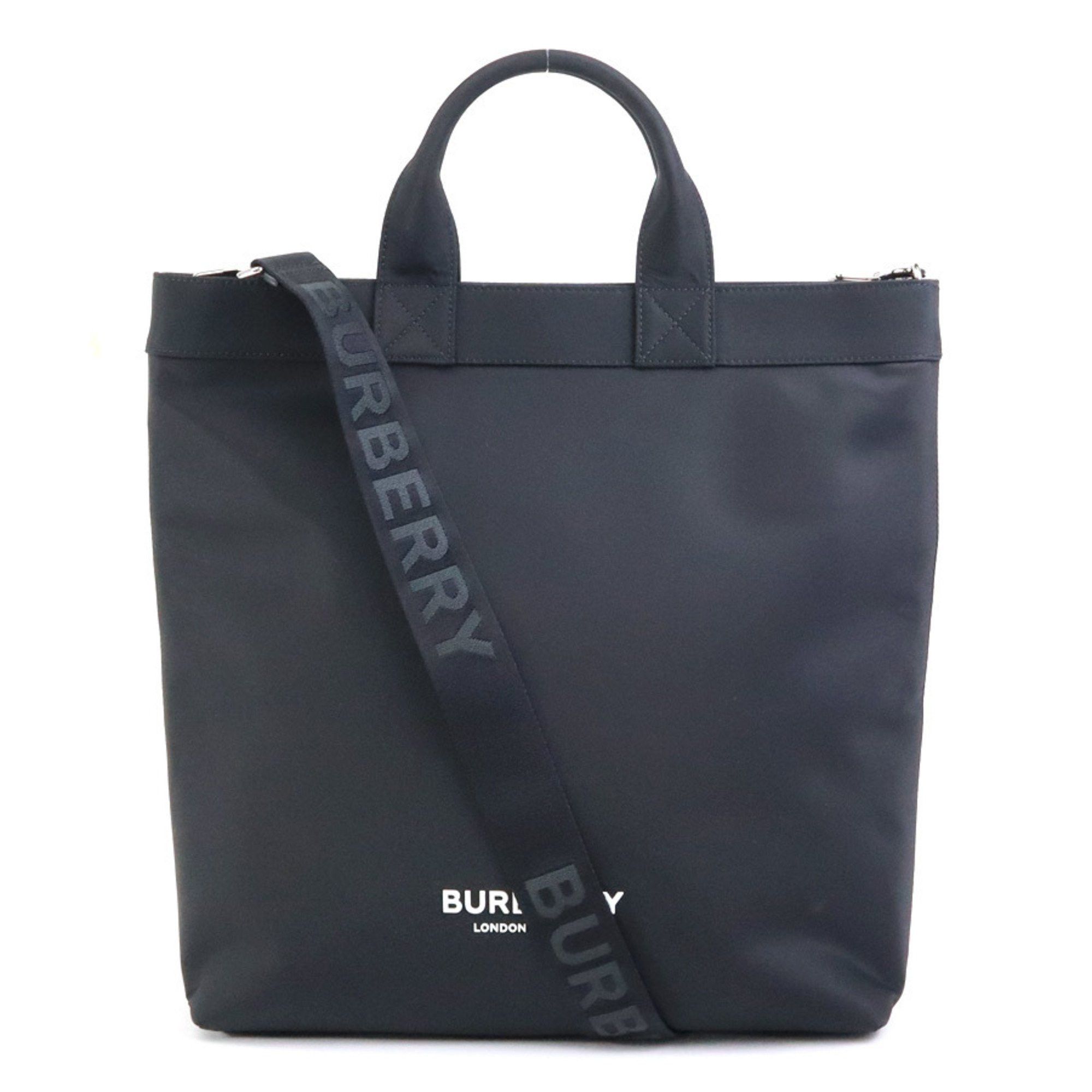 image of Burberry Handbag Shoulder Bag Nylon Black Unisex, Women's