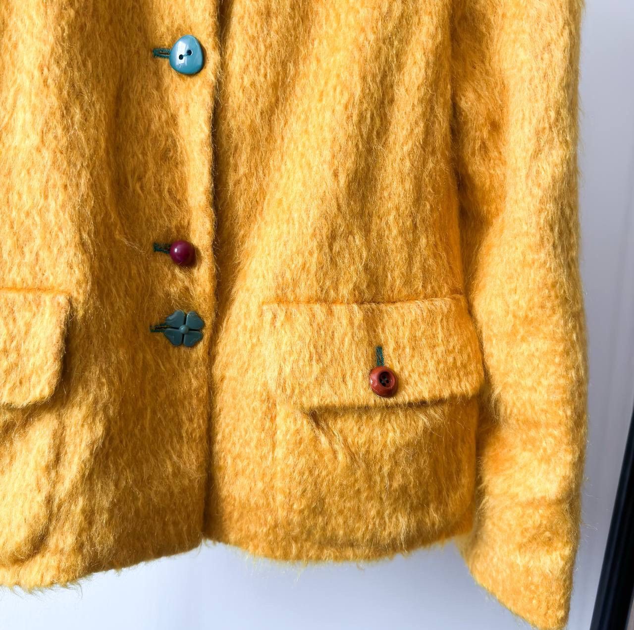 Moschino Moschino Cheap&Chic Mohair Yellow Fuzzy Blazer Size M / US 6-8 / IT 42-44 - 7 Thumbnail