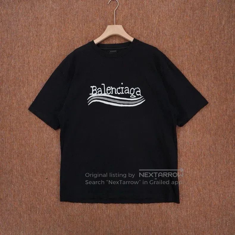 Balenciaga Balenciaga Black Distressed Coke Print Tee. Size US L / EU 52-54 / 3 - 1 Thumbnail