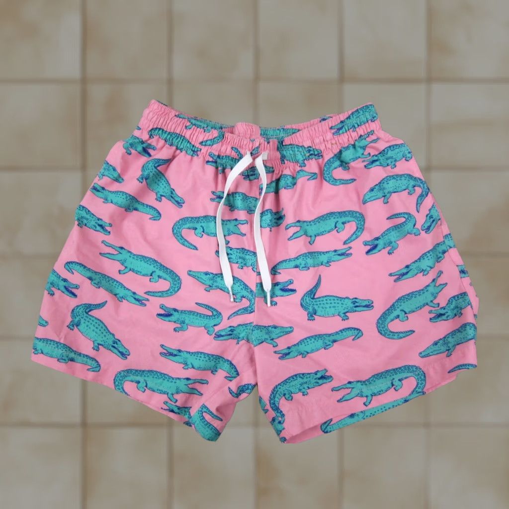 Chubbies Chubbies Pink Glades Alligator Swim Trunks Board Surfing Shorts Mens Small Size US 29 - 1 Thumbnail