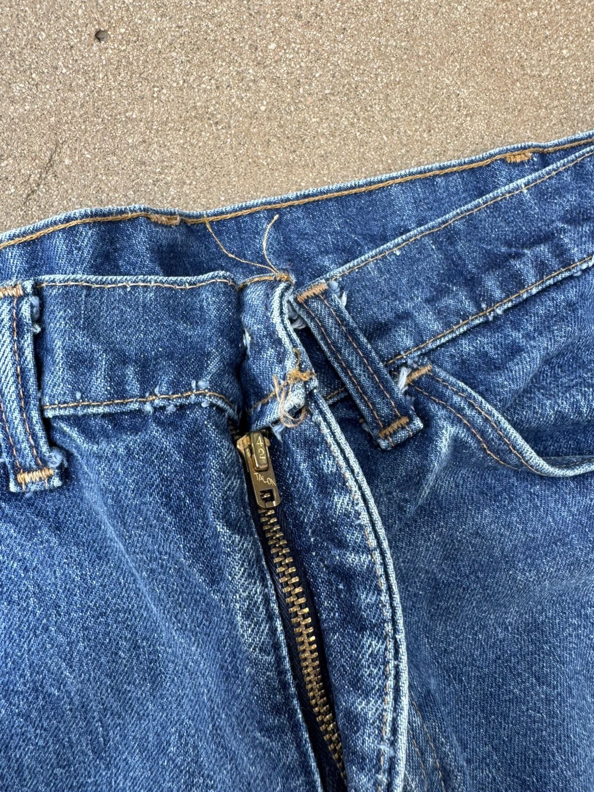 Levi's Vtg 70’s Levi’s 684 Orange Tab Bellbottom Flare Jeans 35x28 Size US 35 - 5 Thumbnail