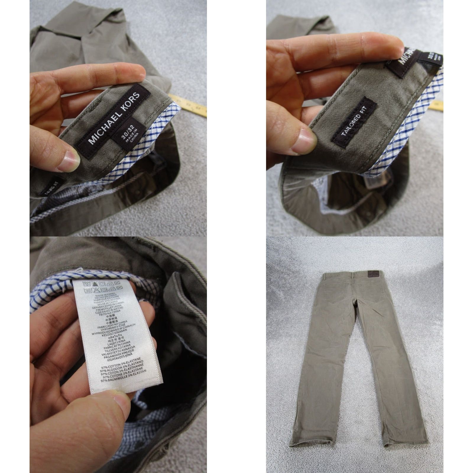 Michael Kors Michael Kors Mens 30 Taupe Brown Chinos Pants Tailored Fit 30X31 Size US 30 / EU 46 - 8 Thumbnail