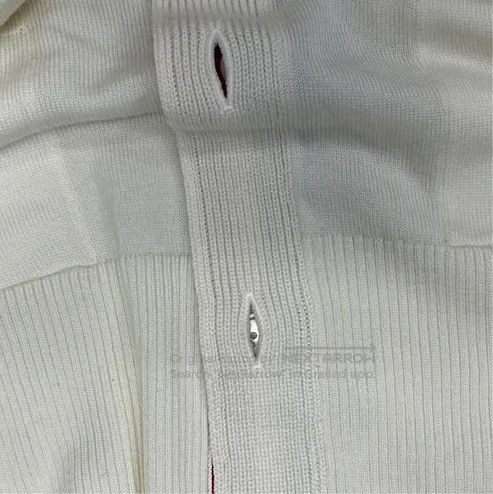 Thom Browne Thom Browne White Long Sleeve Knit Cardigan. Size US S / EU 44-46 / 1 - 5 Thumbnail
