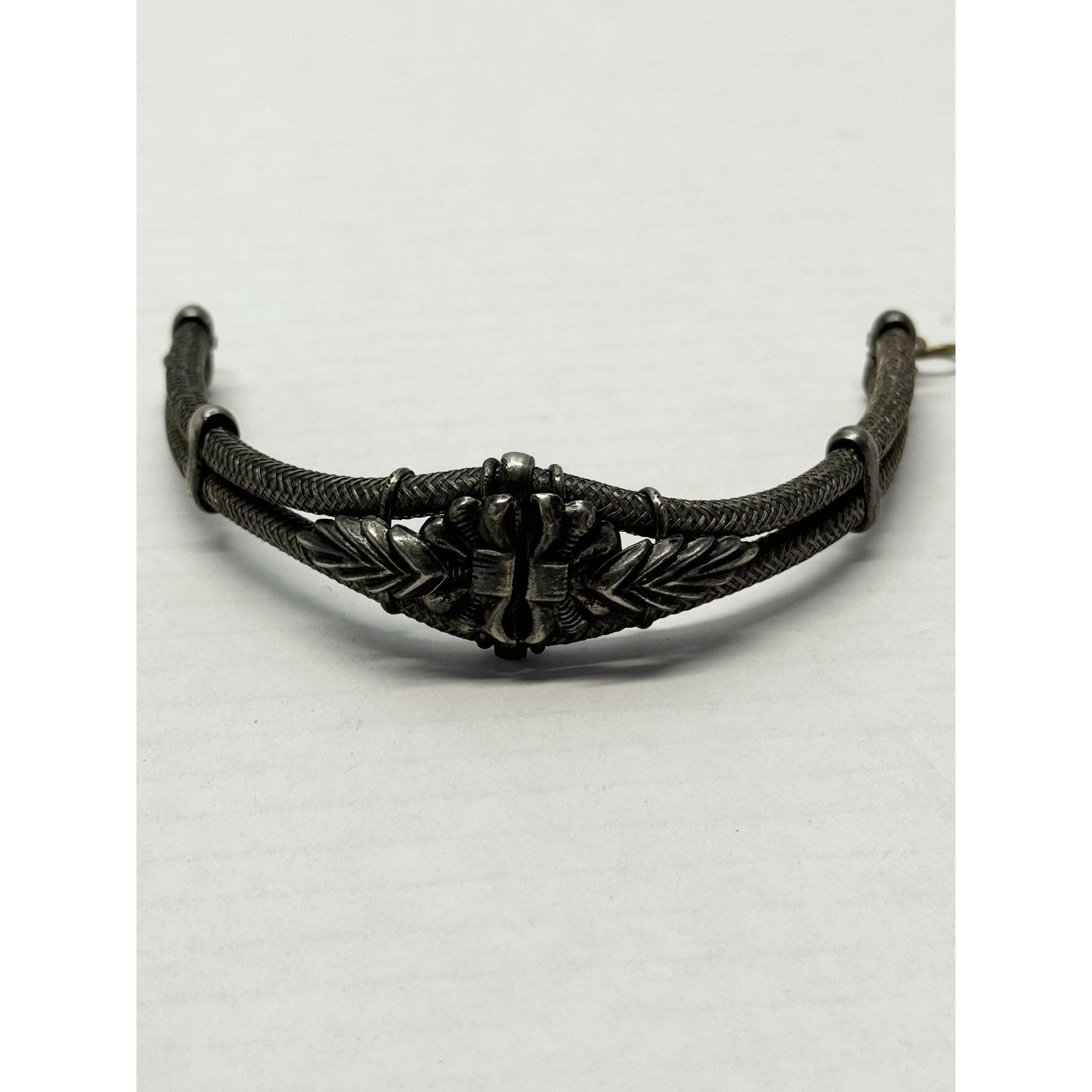Vintage Vintage Thai Nickel Silver Bracelet Size ONE SIZE - 3 Thumbnail