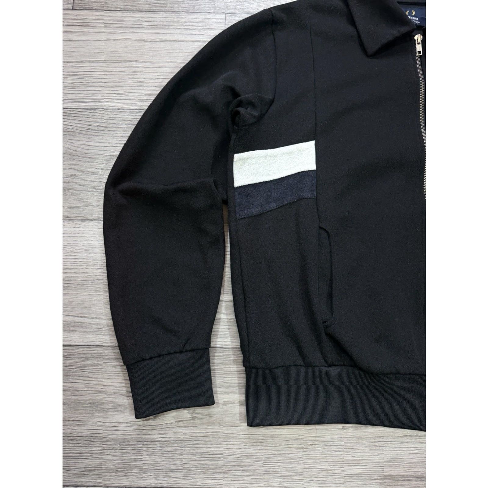 Fred Perry Fred Perry Reissues Towelling Stripe Track Jacket Black M Track Jacket Mens Regular Full Zip 9/10 Size US M / EU 48-50 / 2 - 4 Thumbnail