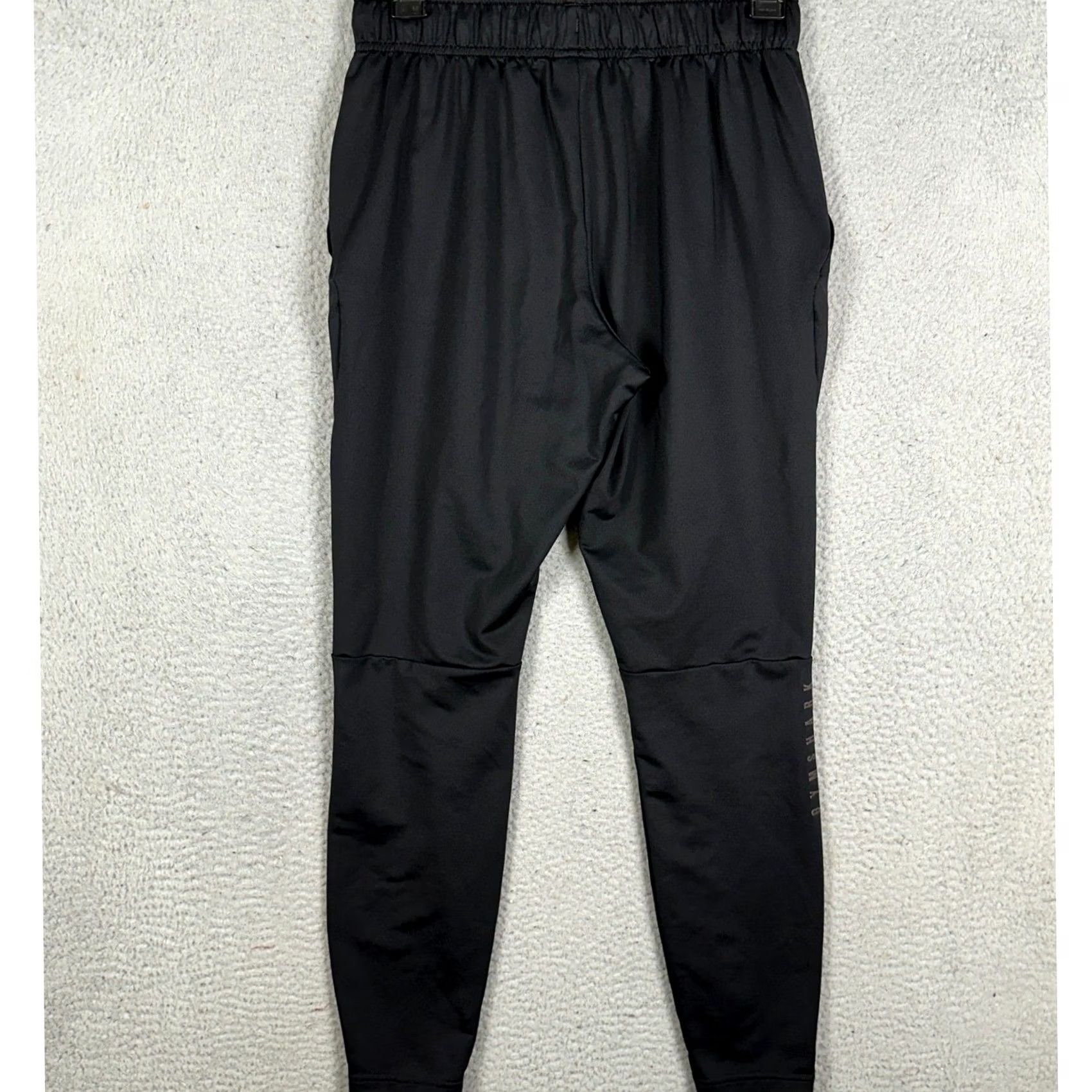 Gymshark Gymshark Pants Mens XS Black Activewear Joggers Tapered Drawstring Stretch Waist Pockets Zip Pocket Size US 27 - 2 Thumbnail