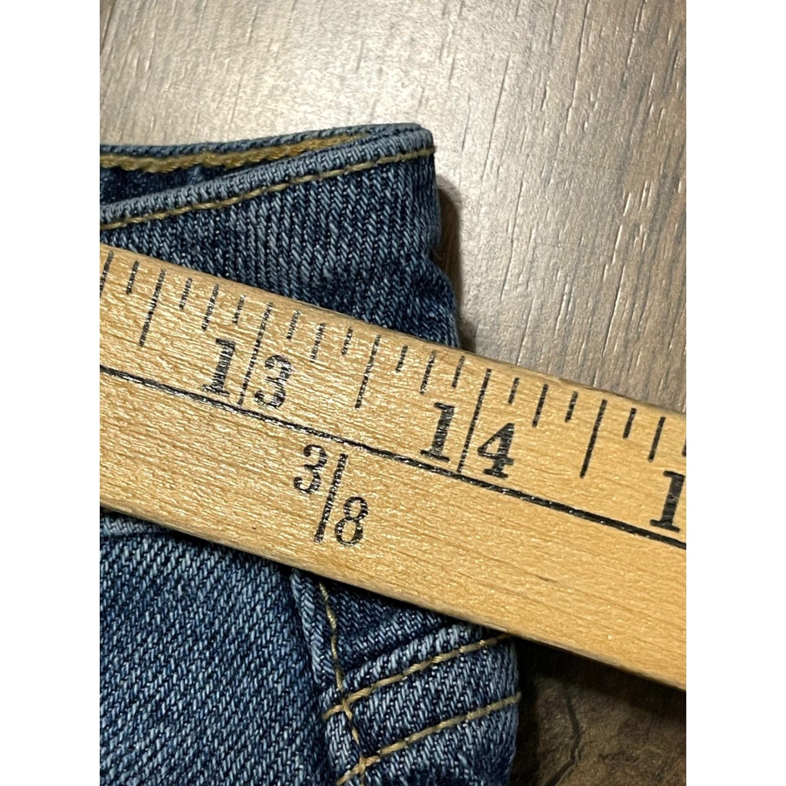 Vintage KanCan Shorts Women S Blue Denim Frayed Hem Button Fly Casual Modern 2.0 in. Inseam Regular Size 28" / US 6 / IT 42 - 6 Thumbnail