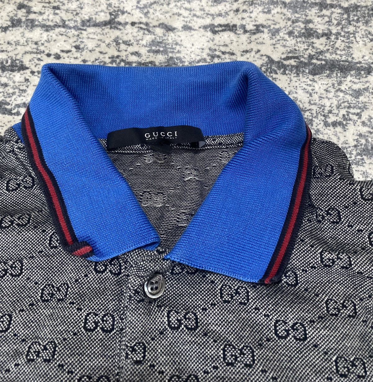 Gucci Vintage luxury gucci gg drip skinny monogram polo shirt Size US S / EU 44-46 / 1 - 9 Thumbnail