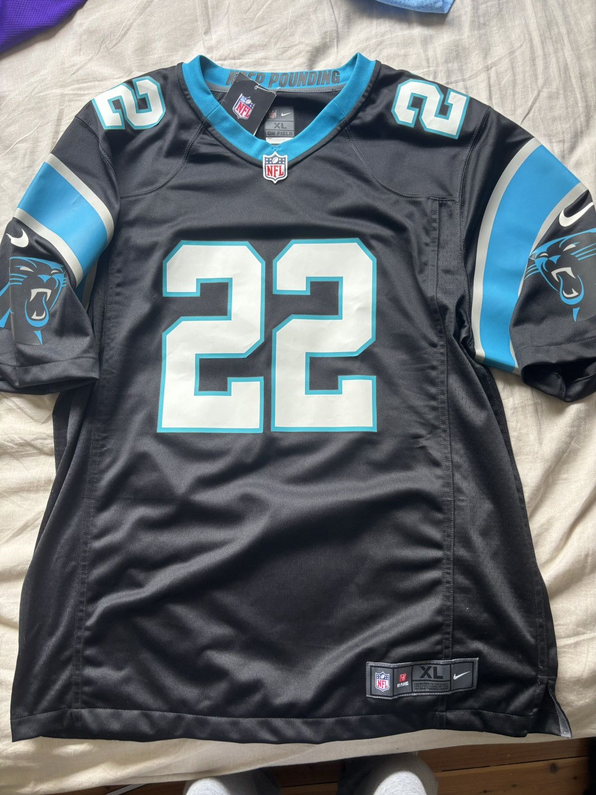 Nike Carolina Panthers 2021 Christian McCaffrey jersey BNWT Size US XL / EU 56 / 4 - 2 Thumbnail