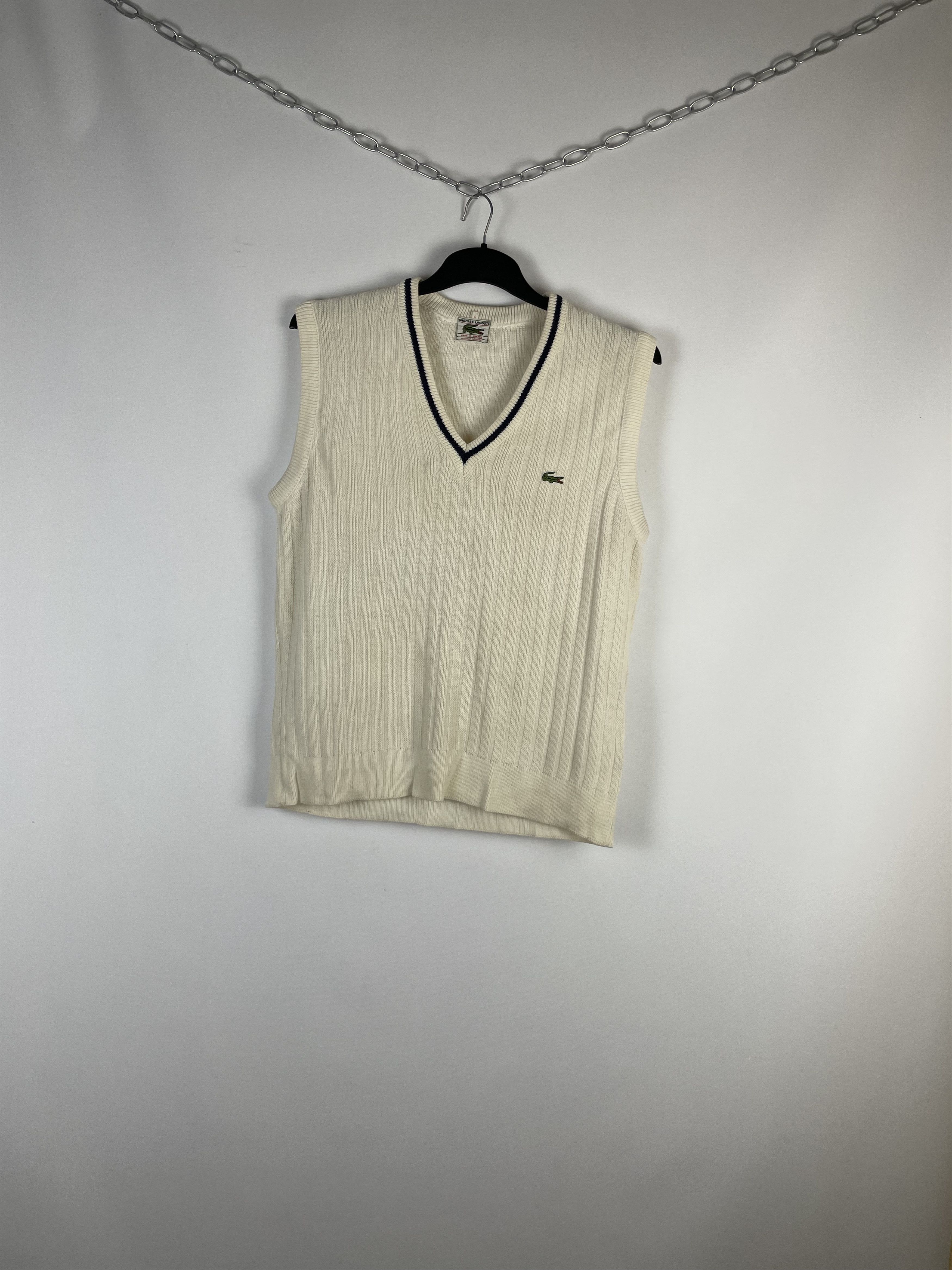 Lacoste Vintage Lacoste vest knit 90s Size US XL / EU 56 / 4 - 2 Thumbnail