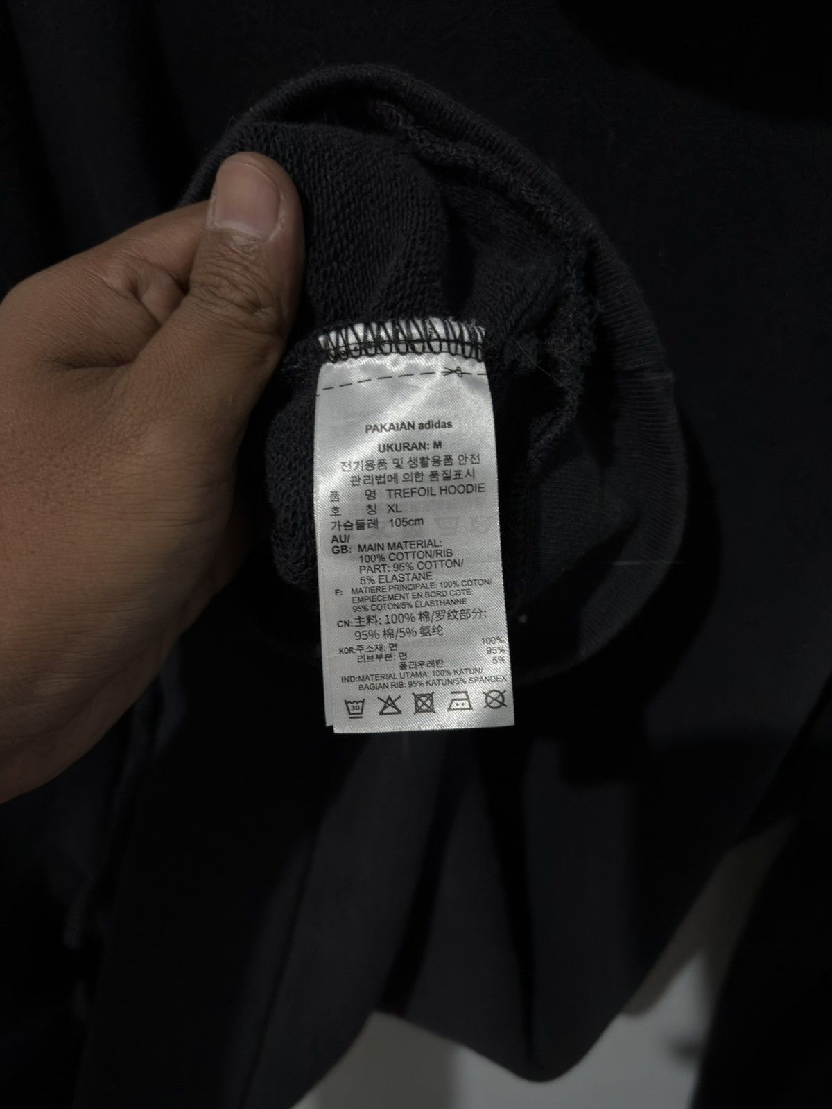 Adidas Adidas Originals Trefoil Black Hoodie Vintage Style Size US M / EU 48-50 / 2 - 11 Thumbnail