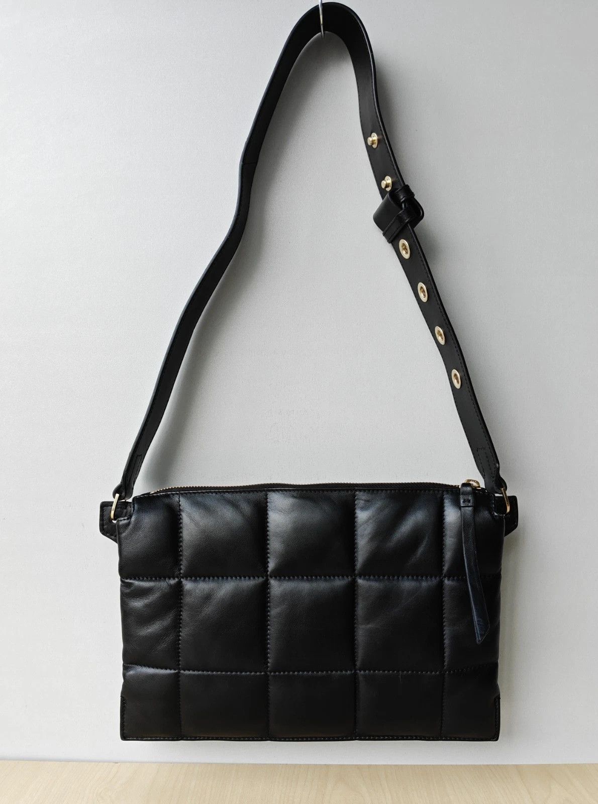 Allsaints ALLSAINTS Sheringham Leather Quilted Shoulder Bag FTP - 8212 Size ONE SIZE - 4 Thumbnail
