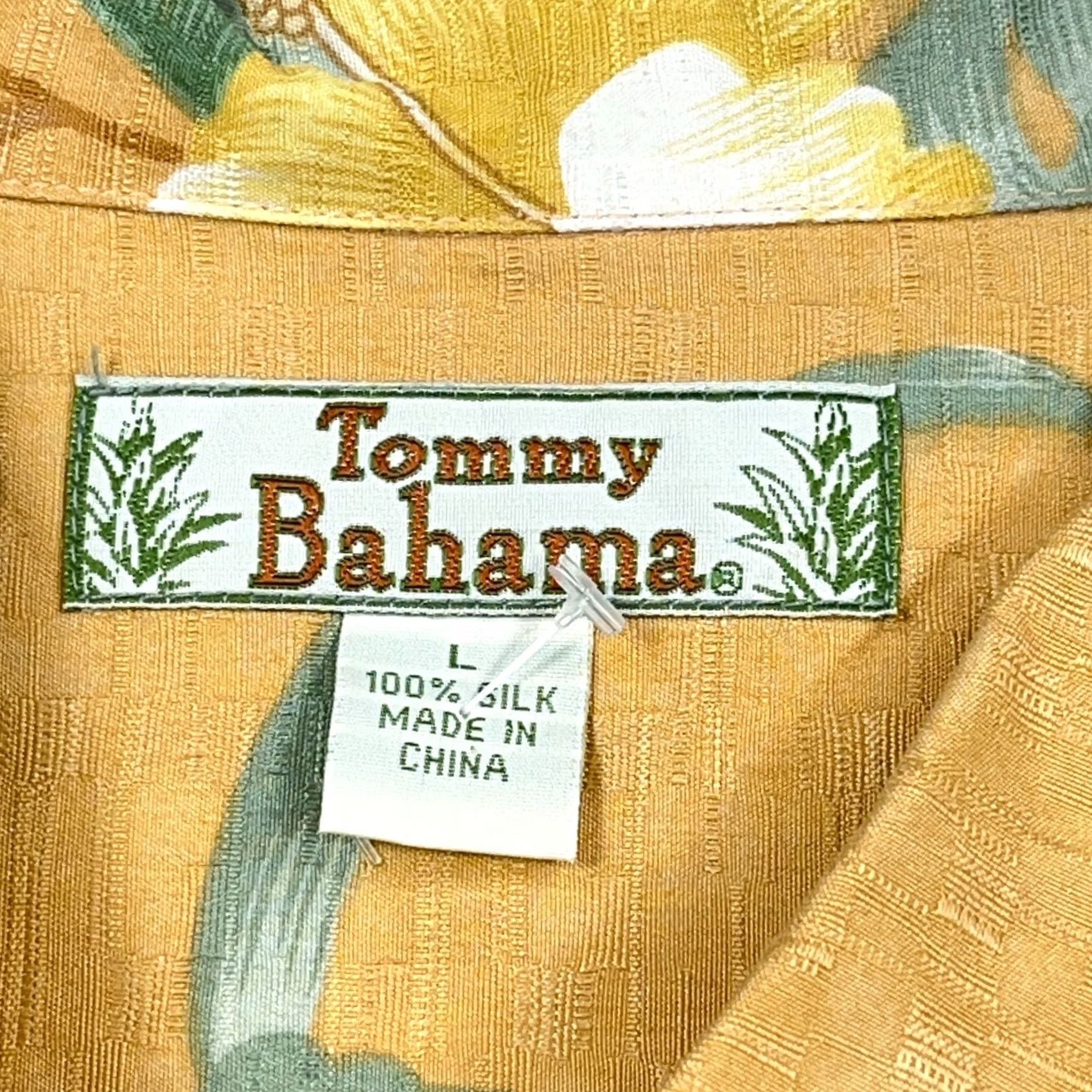 Tommy Bahama Tommy Bahama Shirt Men Large Orange Hawaiian Beach Floral Silk Camp Button Up Size US L / EU 52-54 / 3 - 3 Thumbnail