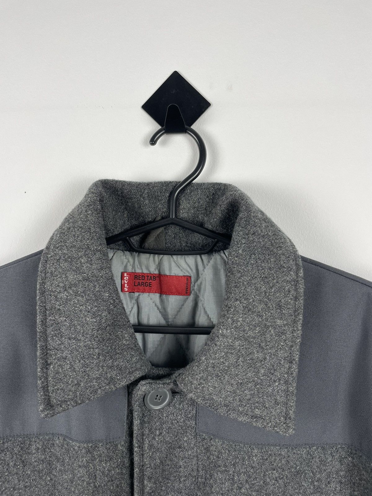 Japanese Brand × Levi's × Levi's Vintage Clothing Levi’s Red Tab Vintage Wool Work Jacket Grey Korea Coat Size US L / EU 52-54 / 3 - 3 Thumbnail