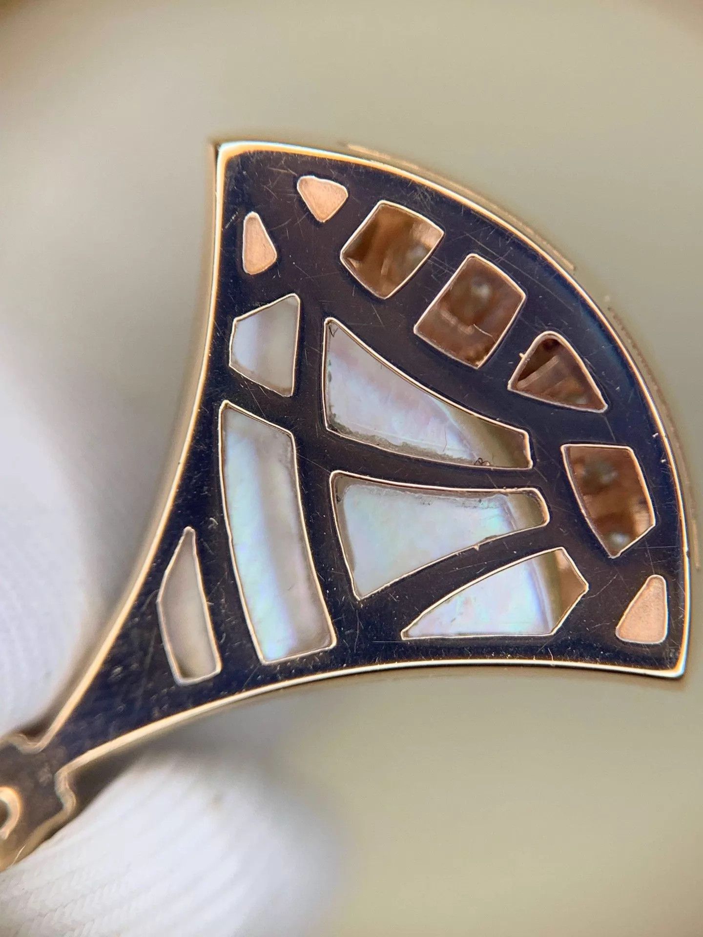 Bvlgari BVLGARI Rose Gold White MOP Diamond Fan Necklace Size ONE SIZE - 2 Thumbnail