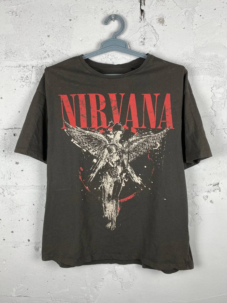 Band Tees × Nirvana Rare T-Shirt Nirvana IN UTERO Faded Grey Vintage Style Size US M / EU 48-50 / 2 - 1 Thumbnail