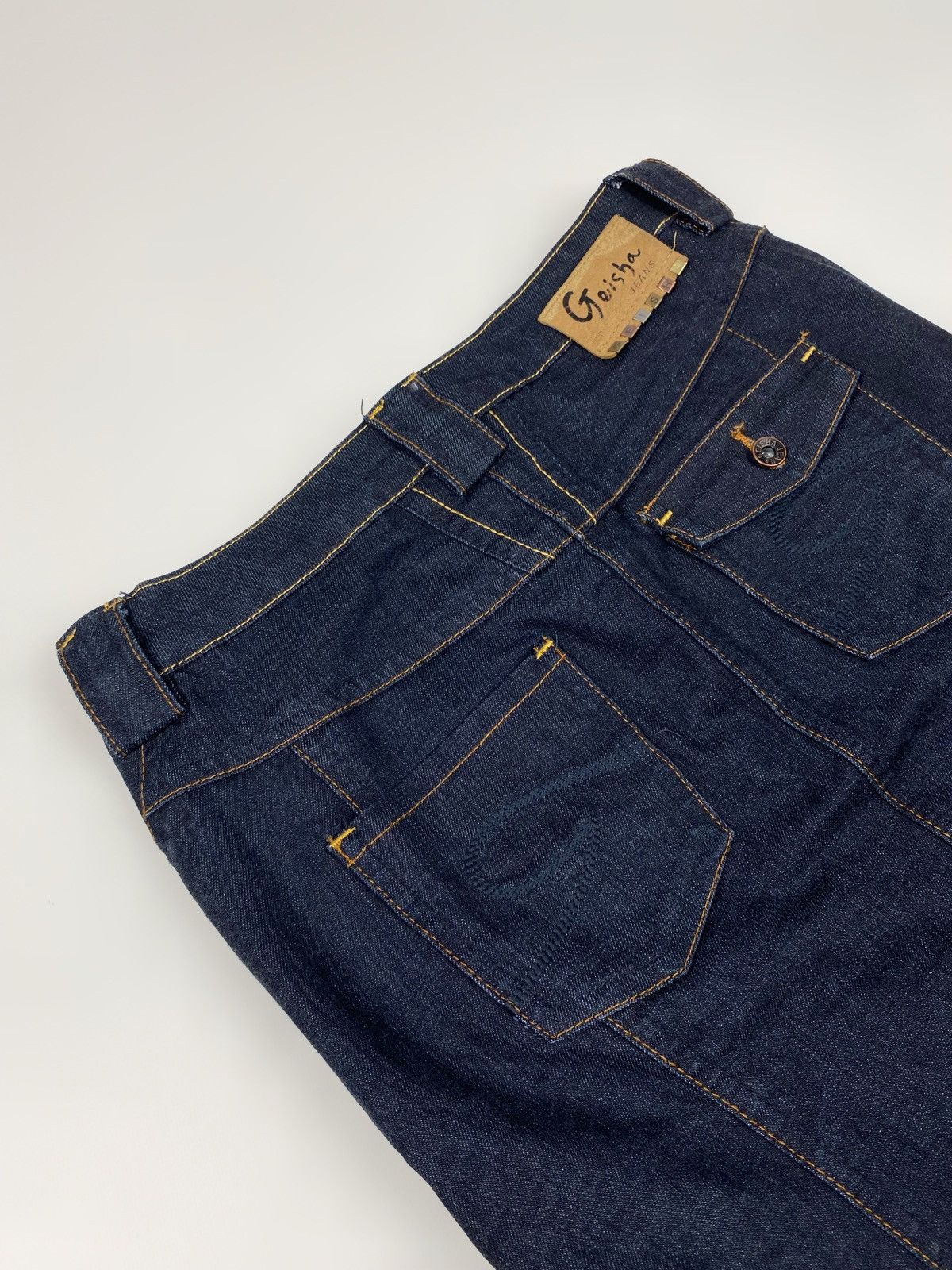 Vintage Y2K Vintage Geisha Jeans Denim Layered Midi Ruffle Skirt Size 32" / US 10 / IT 46 - 7 Thumbnail