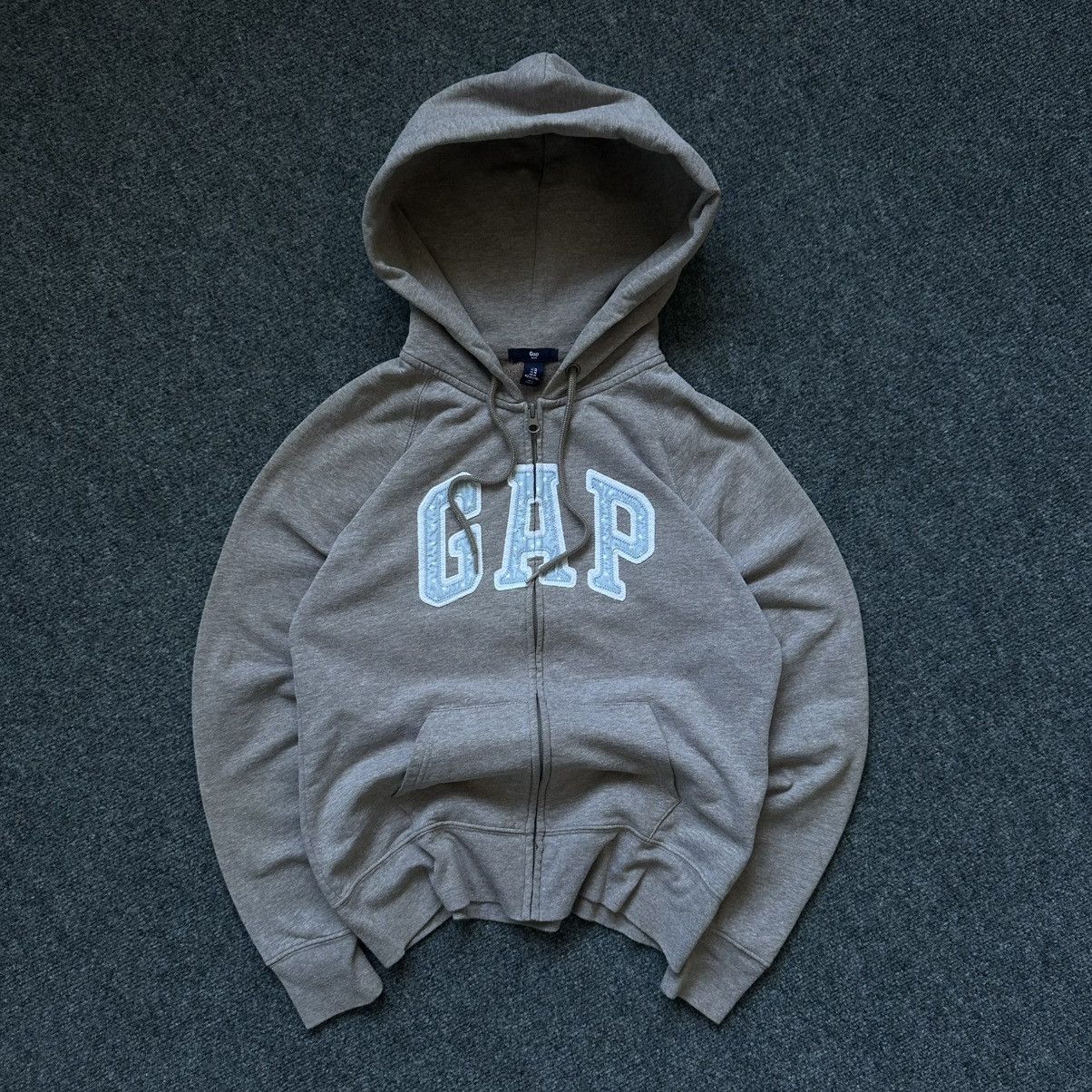 Gap VTG Women’s Gap Zip Hoodie Brown Size M Grunge Avant-garde Size M / US 6-8 / IT 42-44 - 3 Thumbnail