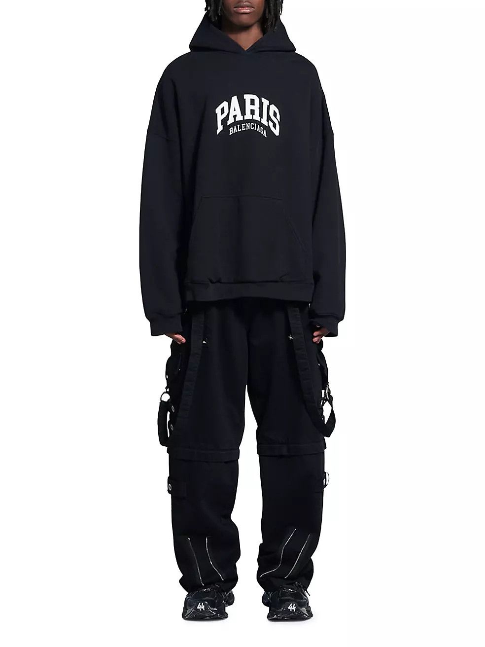 Balenciaga o1mt1gz0824 Cities Paris Hoodie Wide Fit in Black Size US XXL / EU 58 / 5 - 2 Thumbnail