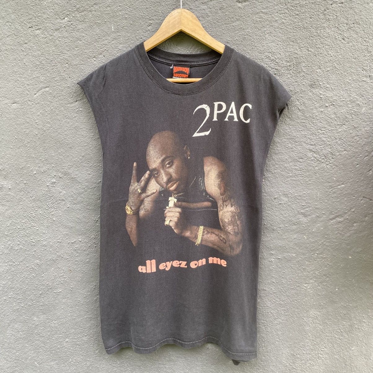 Death Row Records Thrashed Faded 2pac All Eyez On Me Death Row Records Rap Tee Size US XL / EU 56 / 4 - 1 Thumbnail