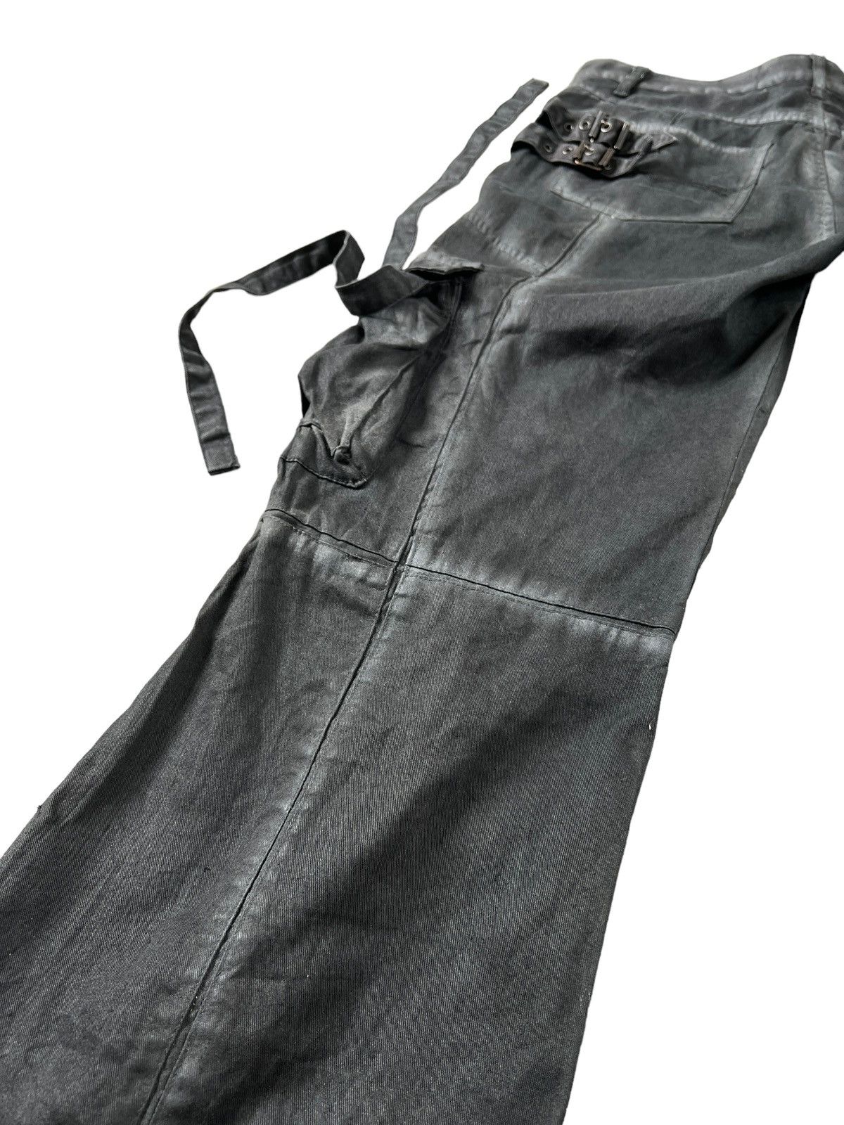 GOSTAR DE FUGA Fuga Black Smoke Bondage Flare Cargo Pants Size US 33 - 11 Thumbnail