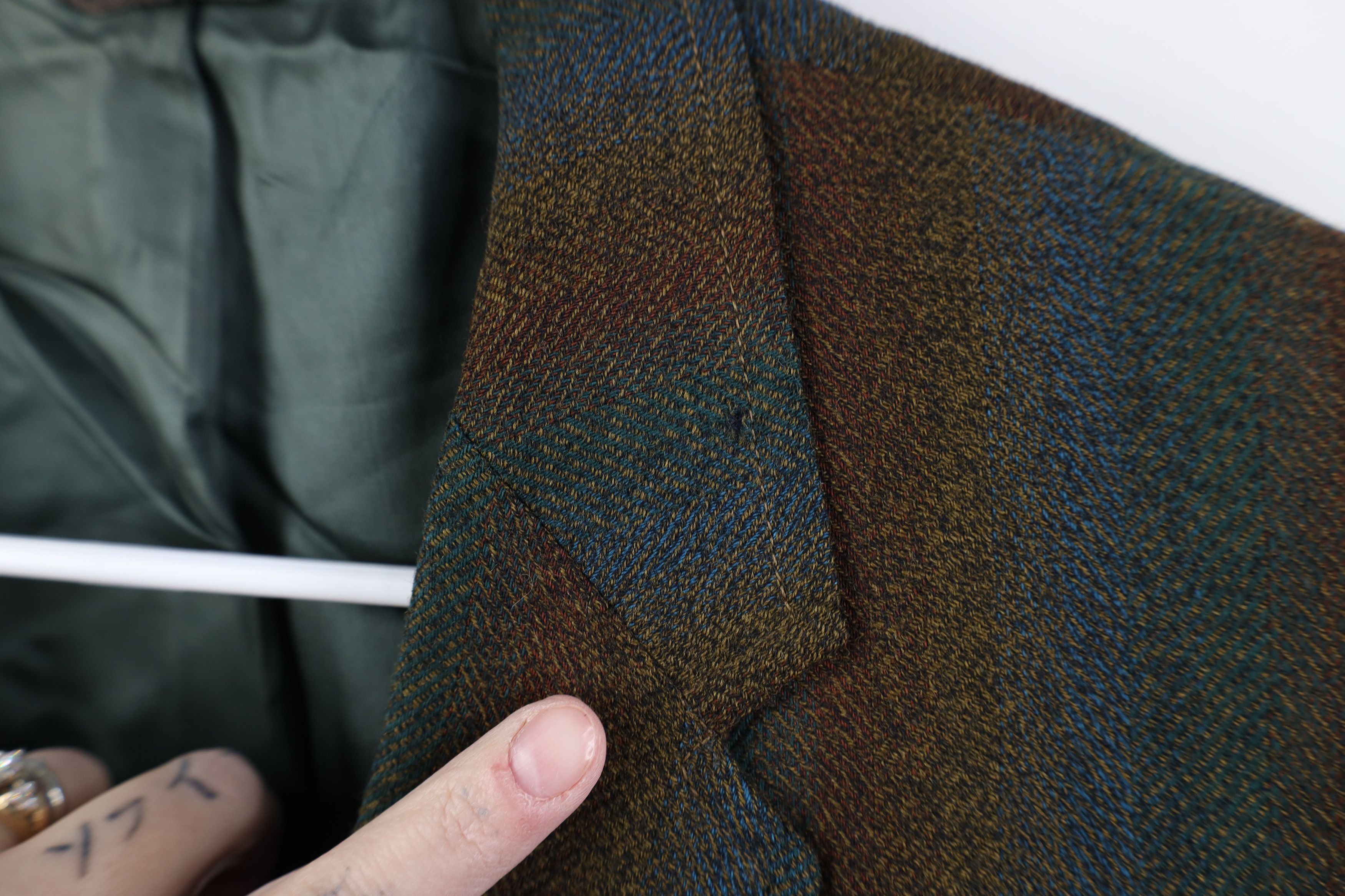 Vintage Vintage 50s Streetwear Striped Wool Blazer Suit Jacket USA Size US L / EU 52-54 / 3 - 7 Thumbnail