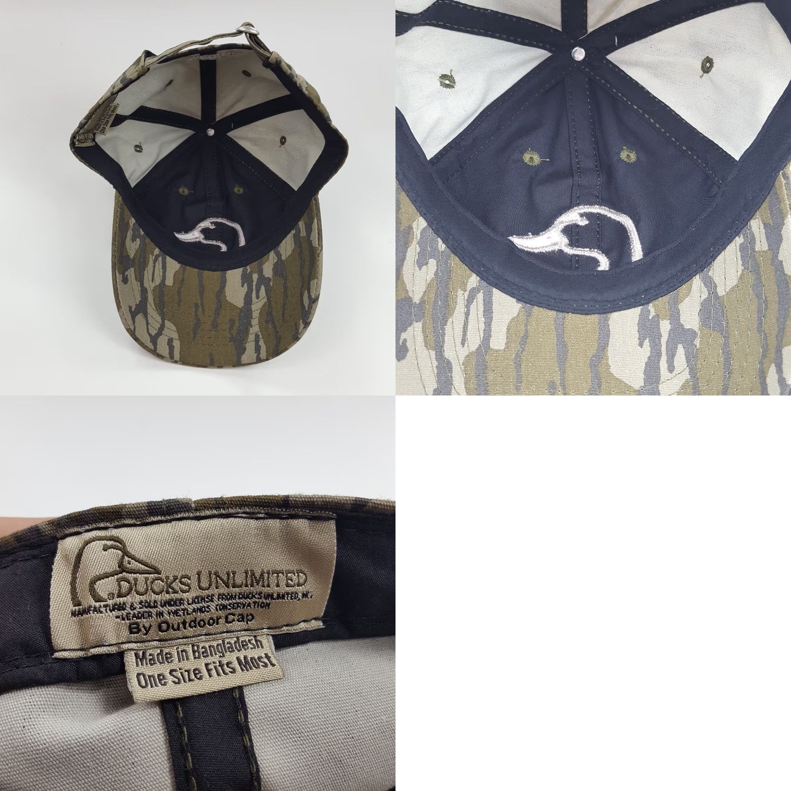 Etro VINTAGE Ducks Unlimited Camo Snapback Hat Adjustable Camouflage Baseball Cap Retro 90s Mens Size ONE SIZE - 8 Thumbnail