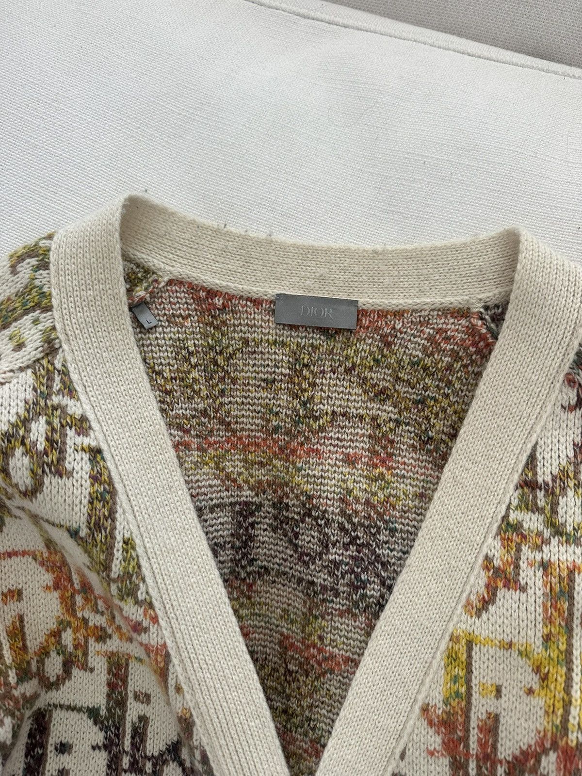 Dior DIOR MEN Oblique Jacquard Wool Cardigan Size US L / EU 52-54 / 3 - 4 Thumbnail