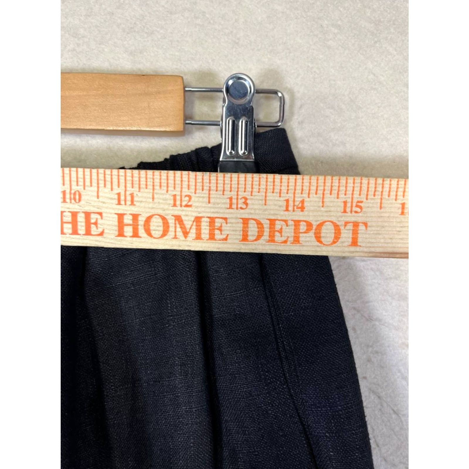 Vintage harvé benard Pants Women's Size 12 Black Linen Lined High Rise Straight Size 34" / US 12 / IT 48 - 3 Thumbnail
