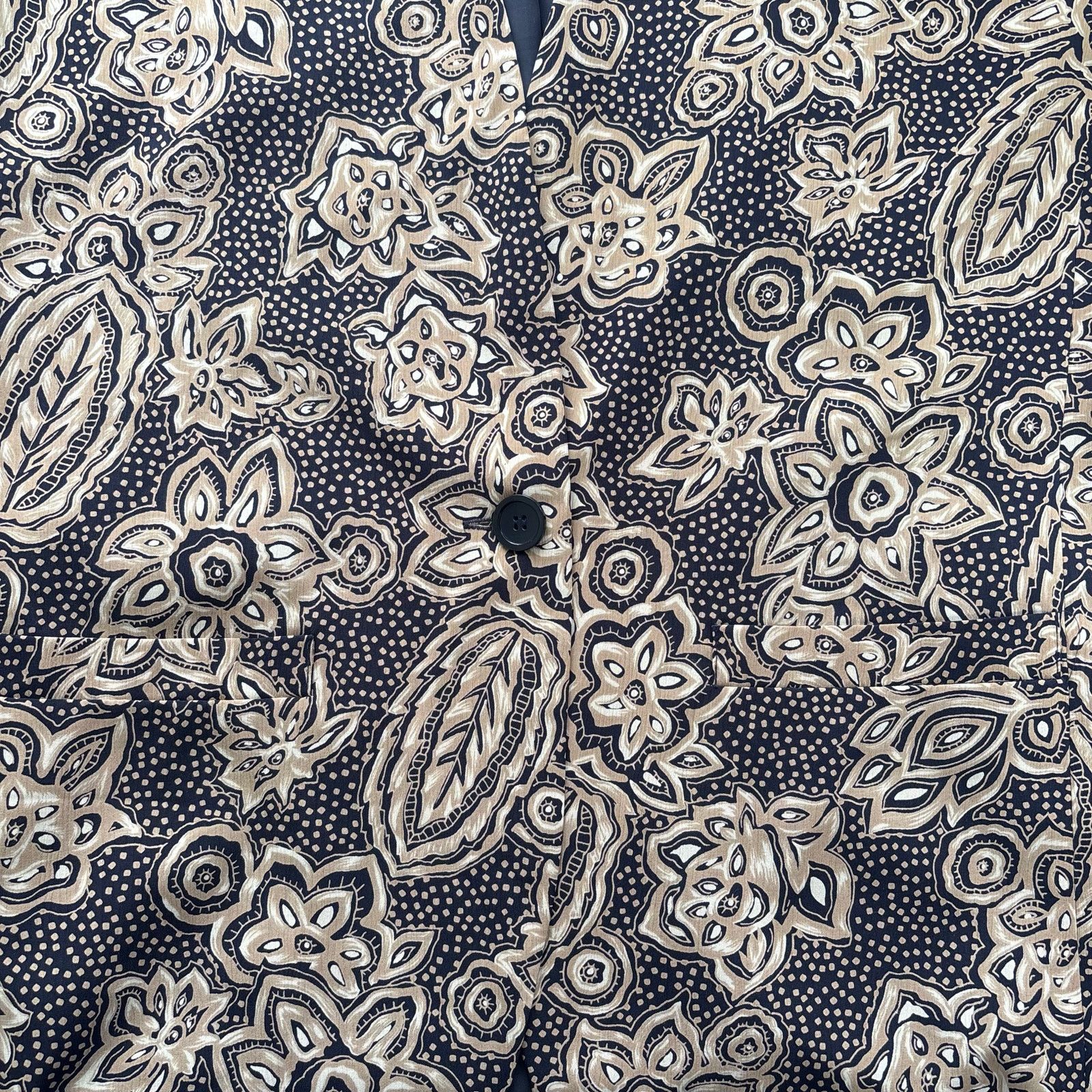 Other Vintage Alfred Dunner Navy Floral Jacket Blazer 14 Size XL / US 12-14 / IT 48-50 - 8 Thumbnail