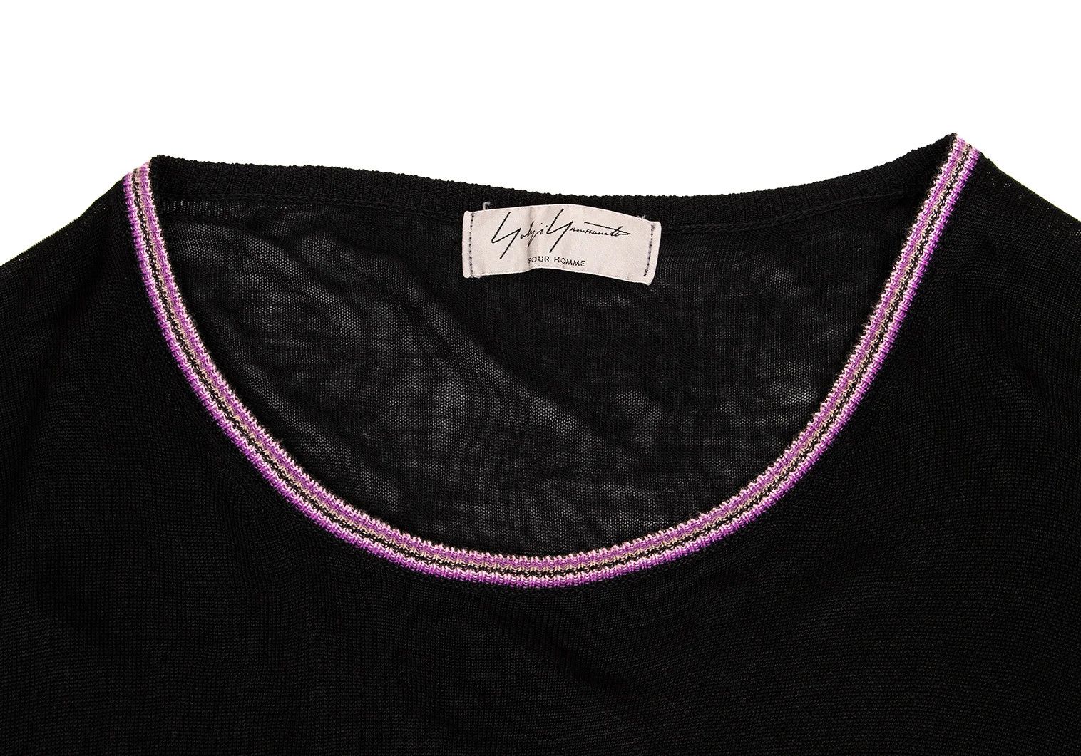 Yohji Yamamoto Yohji Yamamoto Silk Overlay Short Sleeve Knit Size US M / EU 48-50 / 2 - 4 Thumbnail