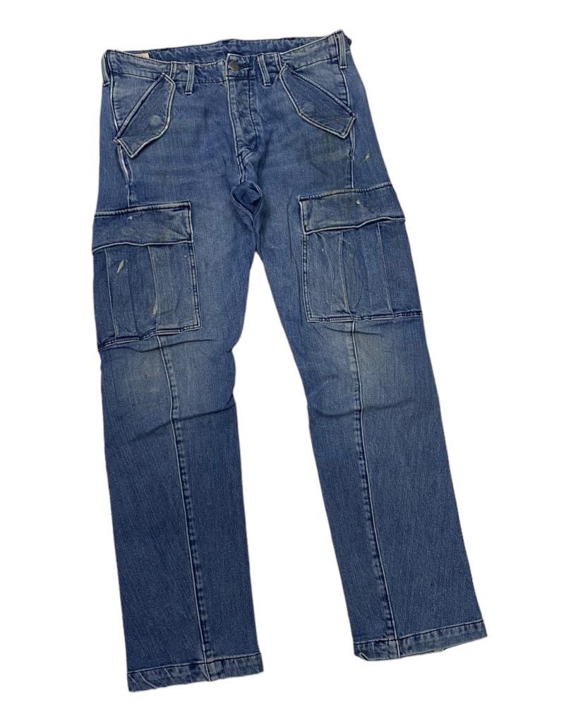 Engineered Garments DISTRESSED DENIM CARGO PANTS LEVIS ENGINEERED MULTI POCKET Size US 30 / EU 46 - 5 Thumbnail