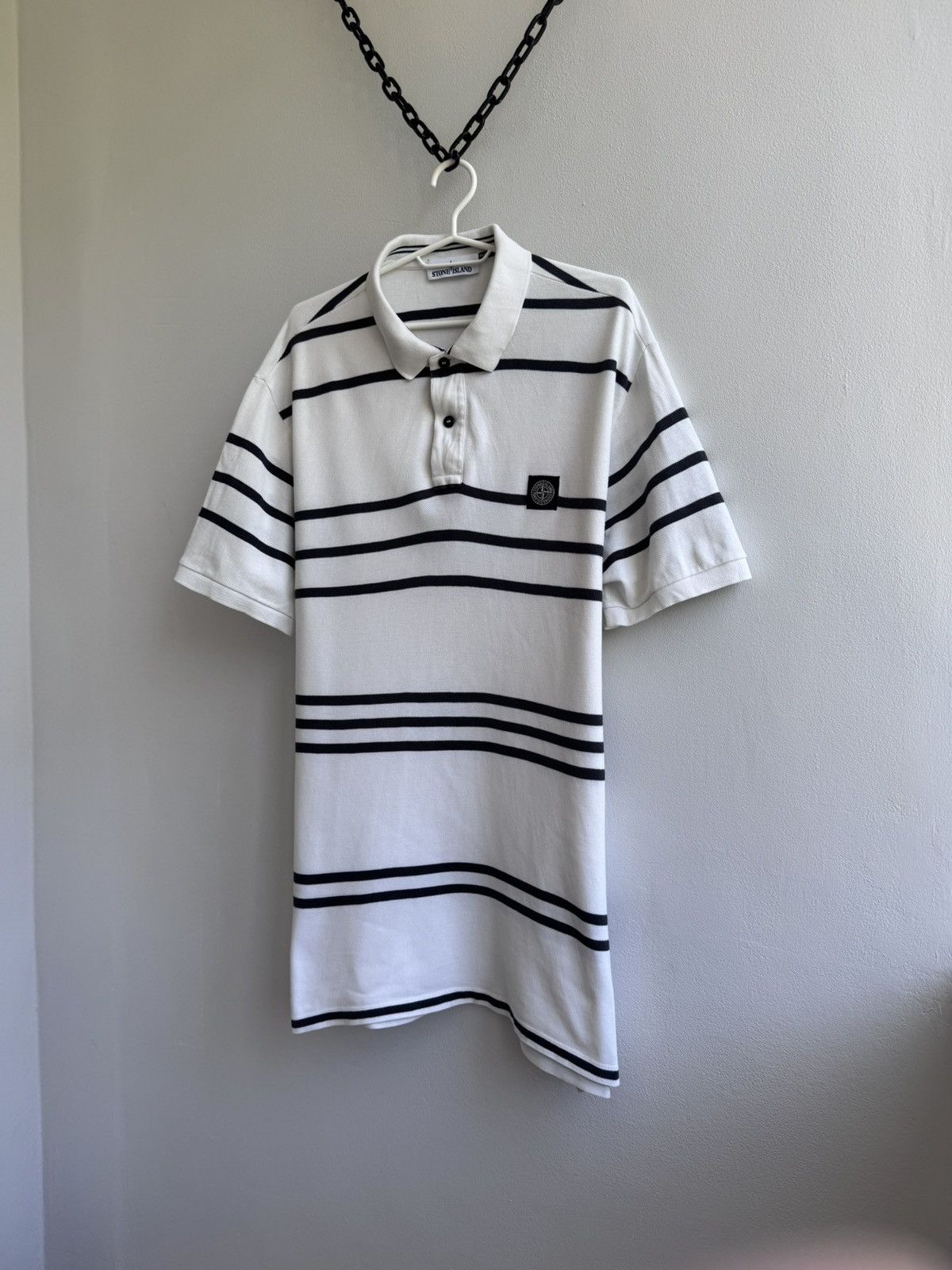 Stone Island Stone Island Patch Program Striped Polo T Shirt Tee Size 3XL Size US XXL / EU 58 / 5 - 2 Thumbnail