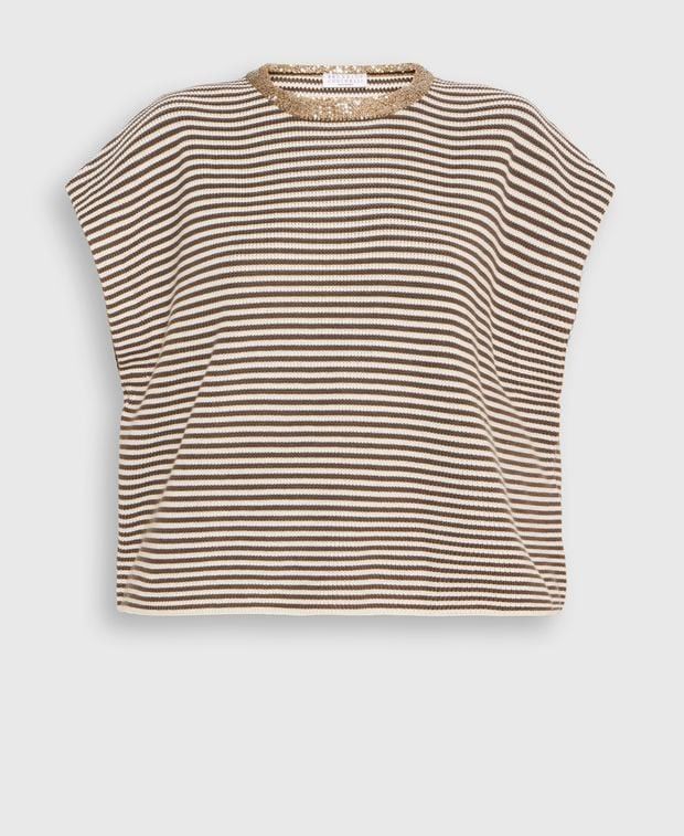 Brunello Cucinelli Short-sleeved pullover Size XL / US 12-14 / IT 48-50 - 1 Thumbnail