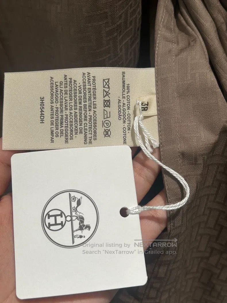 Hermes Hermes Short-sleeve dress, full of H hidden patterns Size XS / US 0-2 / IT 36-38 - 5 Thumbnail
