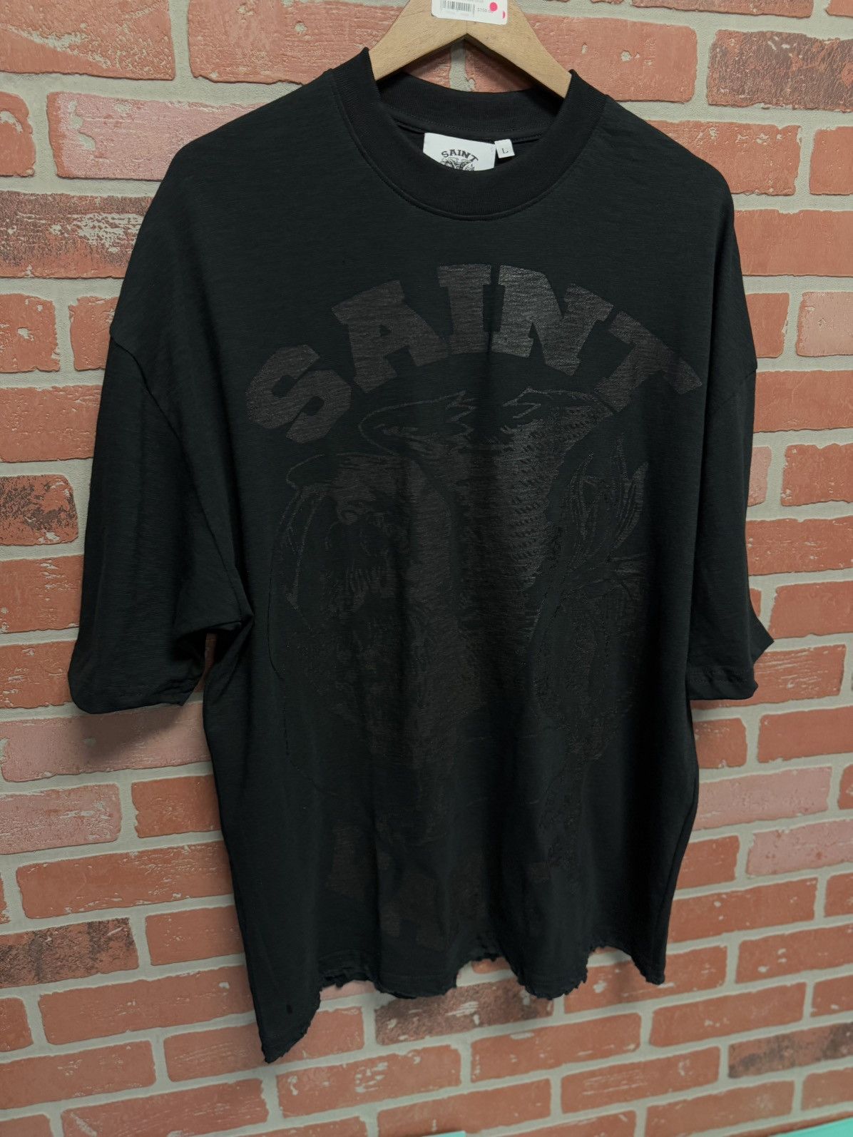Saint Vanity Saint Vanity Monochromatic Tee Shirt Black Size L (NEW) Size US L / EU 52-54 / 3 - 2 Thumbnail
