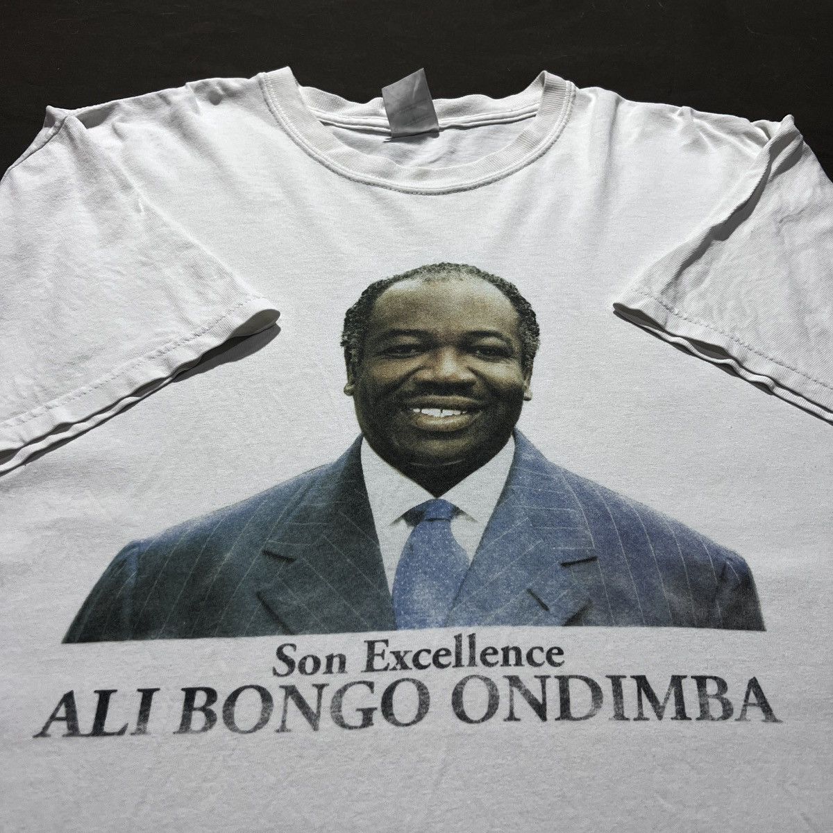 Vintage Y2K Ali Bongo President of Gabon black history Tee L Faded Size US L / EU 52-54 / 3 - 1 Thumbnail