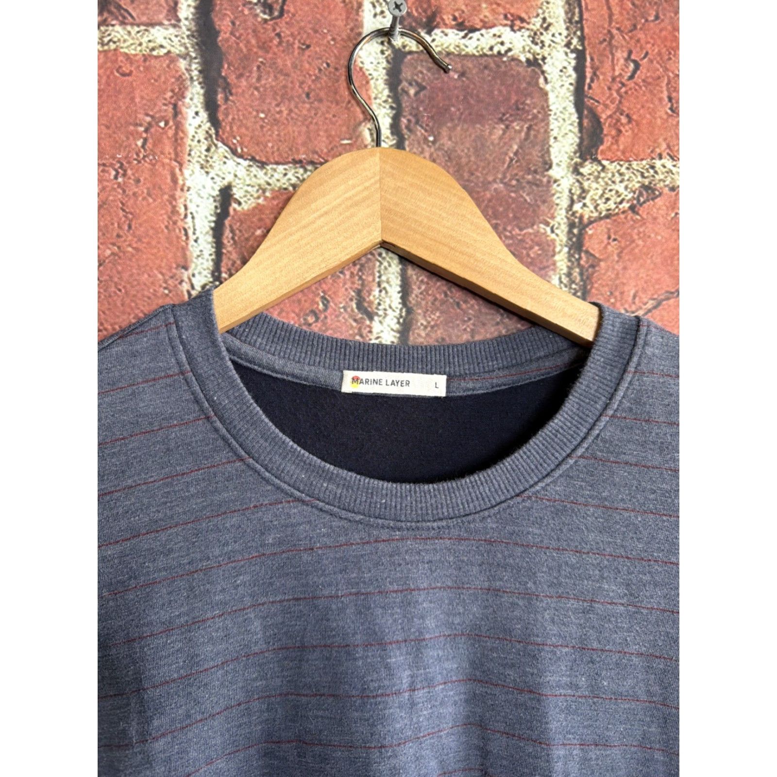 Marine Layer Marine Layer Mens Large Striped Shirt Pullover Made in USA Rayon Blend Blue T-Shirt USA Mens Large Striped Shirt Blue 90s? Size US L / EU 52-54 / 3 - 2 Thumbnail