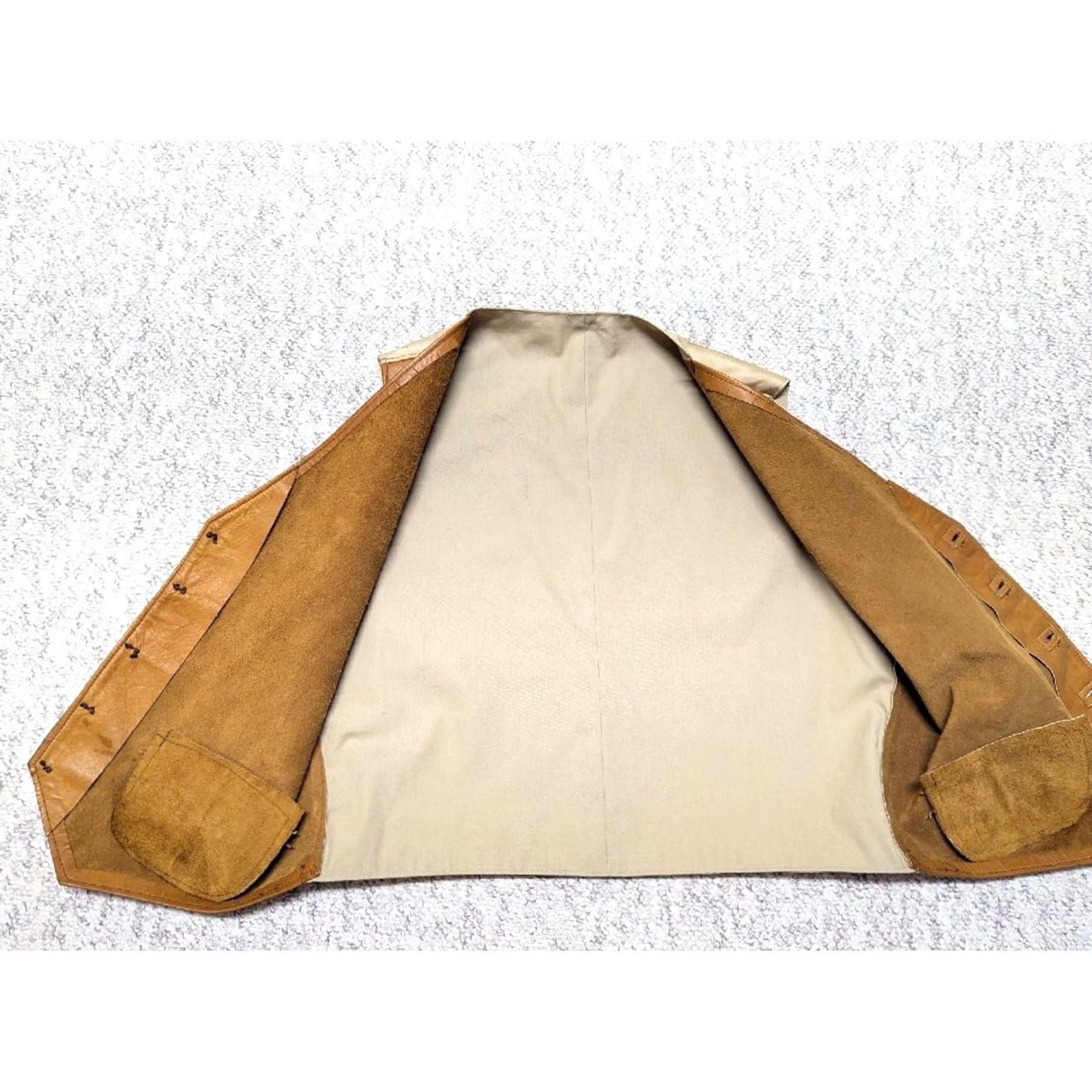 Vintage vintage Western vest Leather Cowboy Cowhide 42-44 M Size US M / EU 48-50 / 2 - 4 Thumbnail