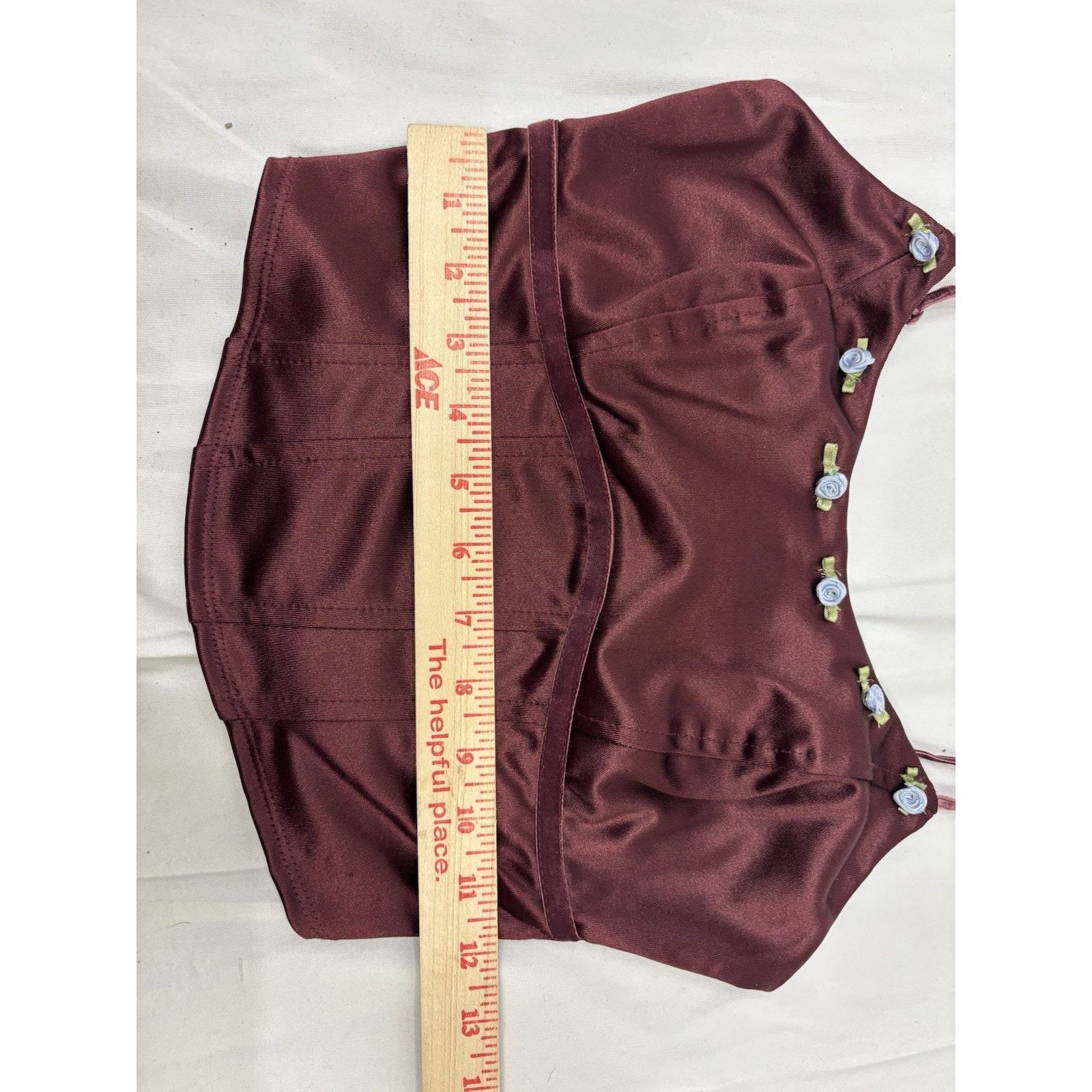 Target Basics Wild Fable Burgundy Silky Corset Tank Top Rosettes XXS Size XXS / US 00 / IT 34 - 7 Thumbnail