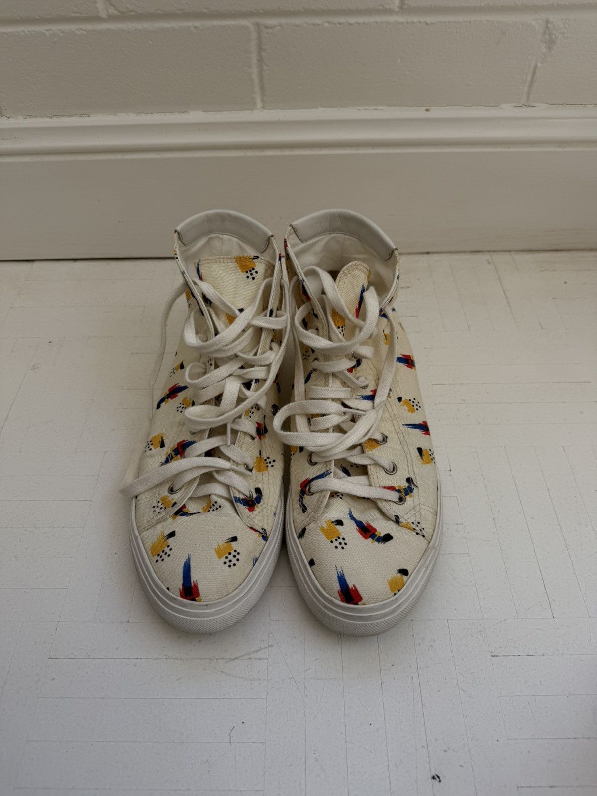 Yves Saint Laurent YSL mid top sneakers barely worn Size US 10 / EU 43 - 6 Thumbnail