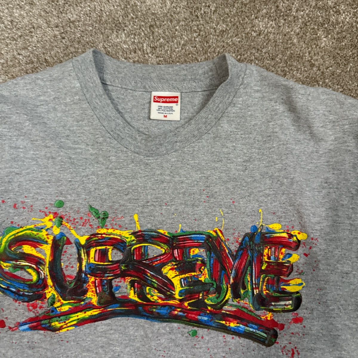 Supreme supreme spray paint logo shirt M Size US M / EU 48-50 / 2 - 2 Thumbnail