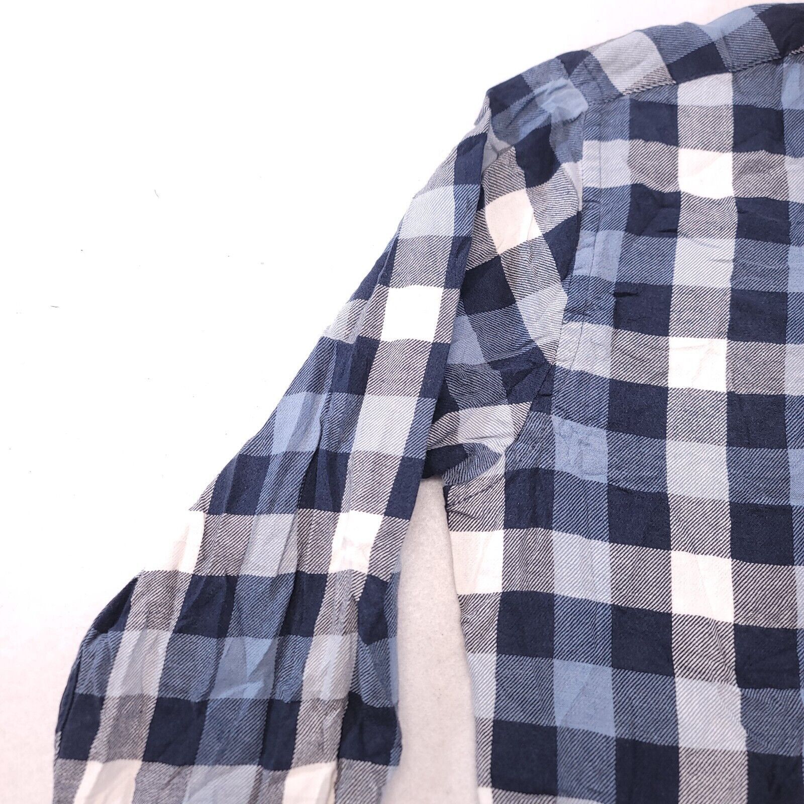 Croft & Barrow Croft & Barrow Gingham Flannel Shirt Mens Size Medium M Blue Size US M / EU 48-50 / 2 - 4 Thumbnail