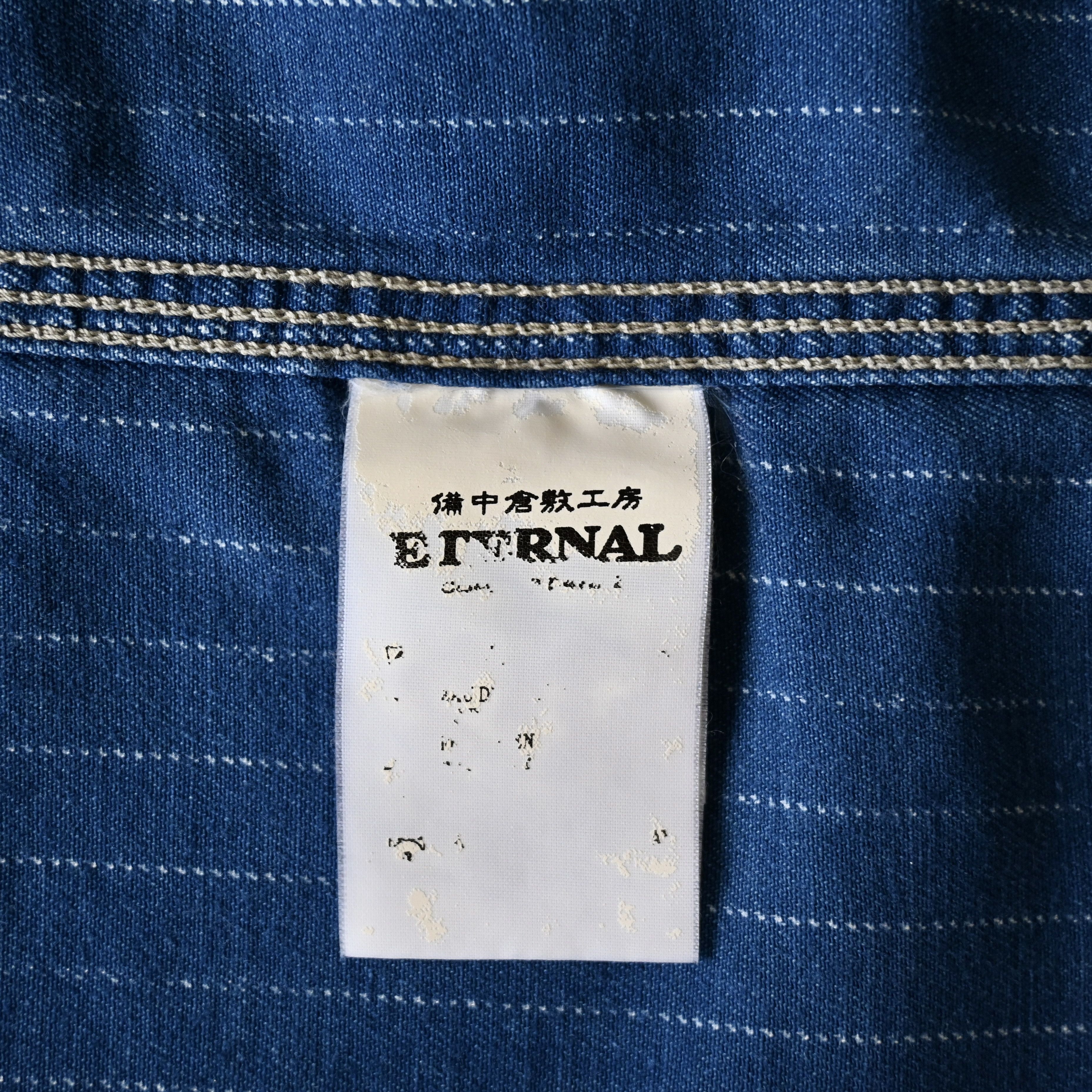 Eternal 2000s ETERNAL Wabash pin dot stripe indigo work shirt Size US S / EU 44-46 / 1 - 21 Thumbnail