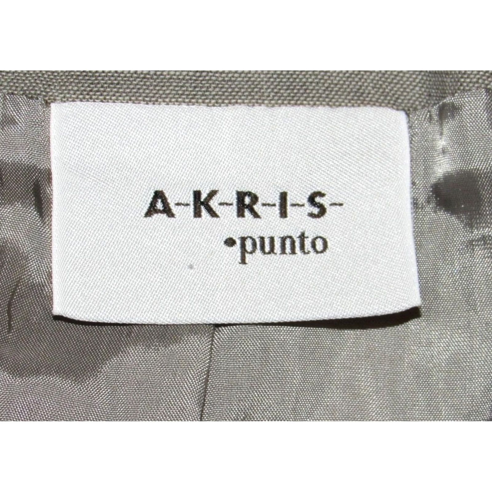 Akris VINTAGE AKRIS PUNTO Wool Sharkskin Gray Blazer Jacket US 8 Size M / US 6-8 / IT 42-44 - 4 Thumbnail