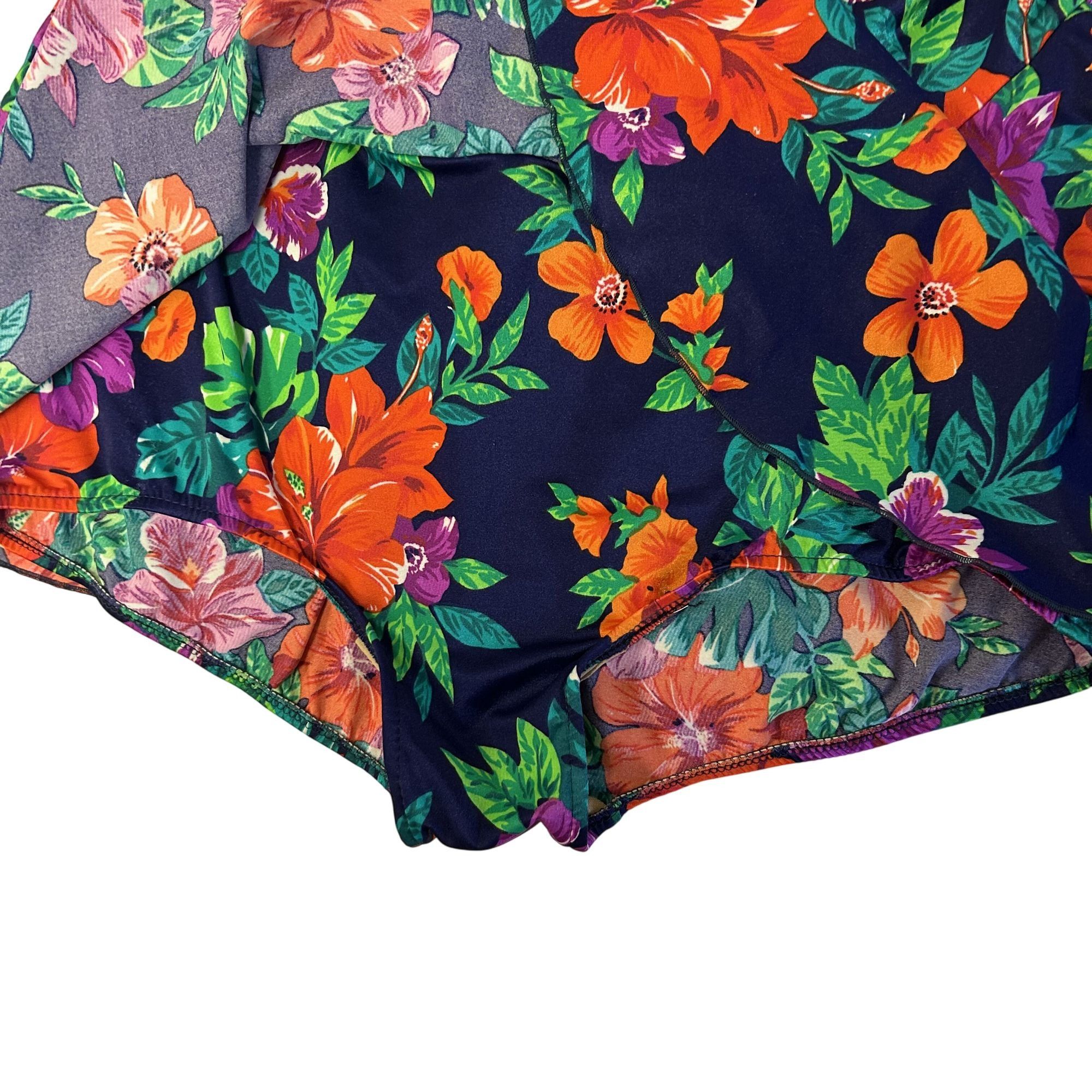 Other Vtg Maxine of Hollywood Bright VIBRANT FLORAL Tiere Swimsuit Size L / US 10 / IT 46 - 6 Thumbnail