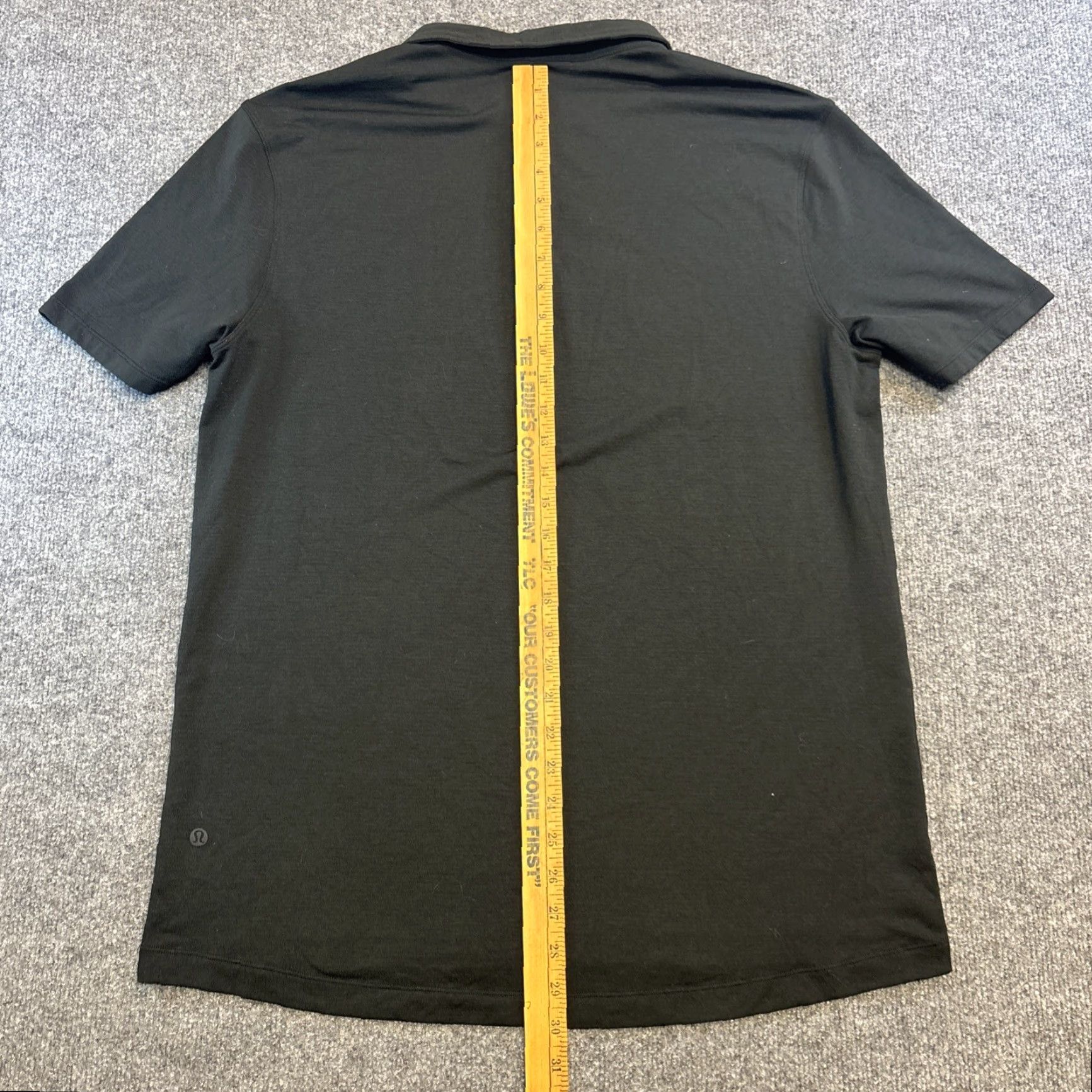 Lululemon Lululemon Evolution Polo Shirt XL Black Solid Short Sleeve Polo Shirt Mens Regular Breathable Stretch Logo Modern Vintage: No (but not include) Size US XL / EU 56 / 4 - 6 Thumbnail