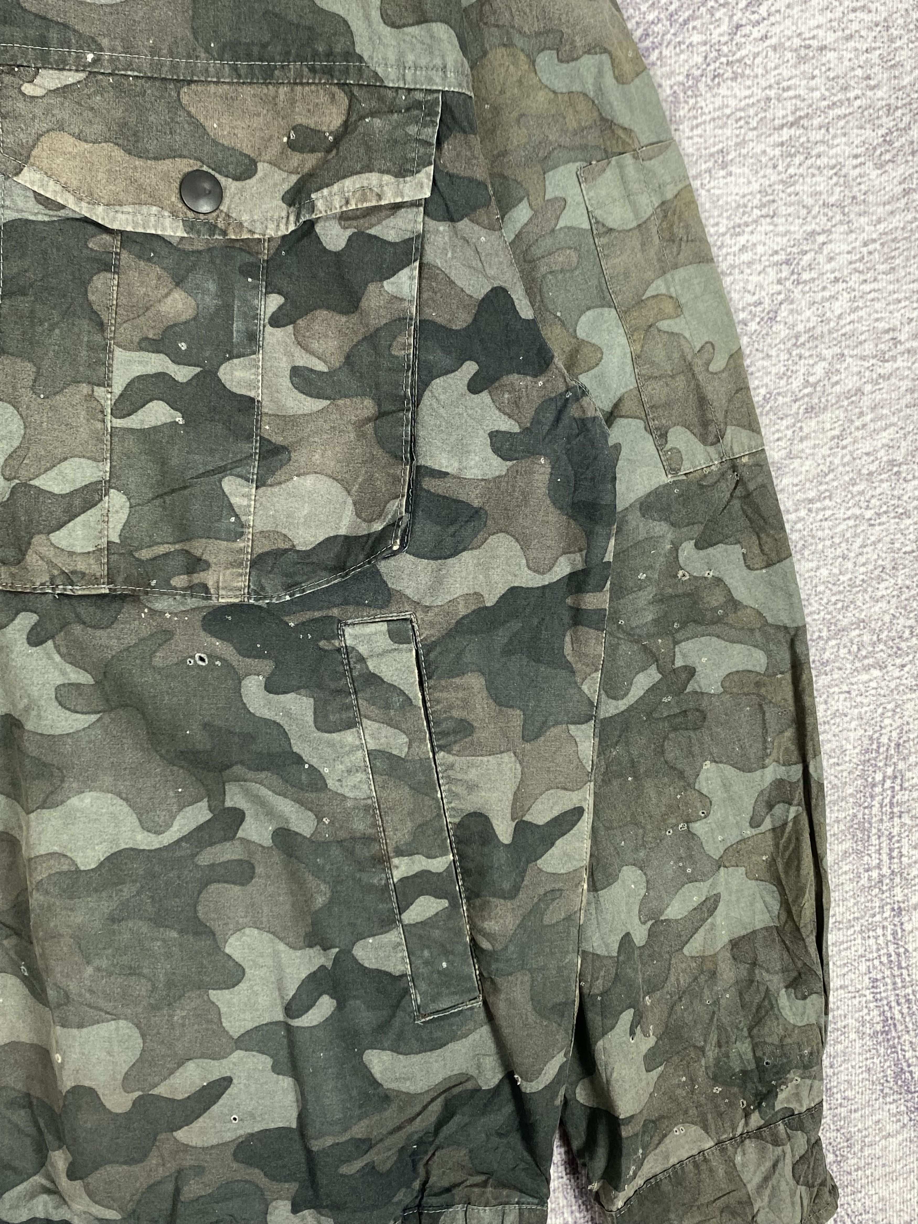 Japanese Brand Vintage Kuchofuku Camo Zip Up Plain Canvas Jacket Size US L / EU 52-54 / 3 - 7 Thumbnail