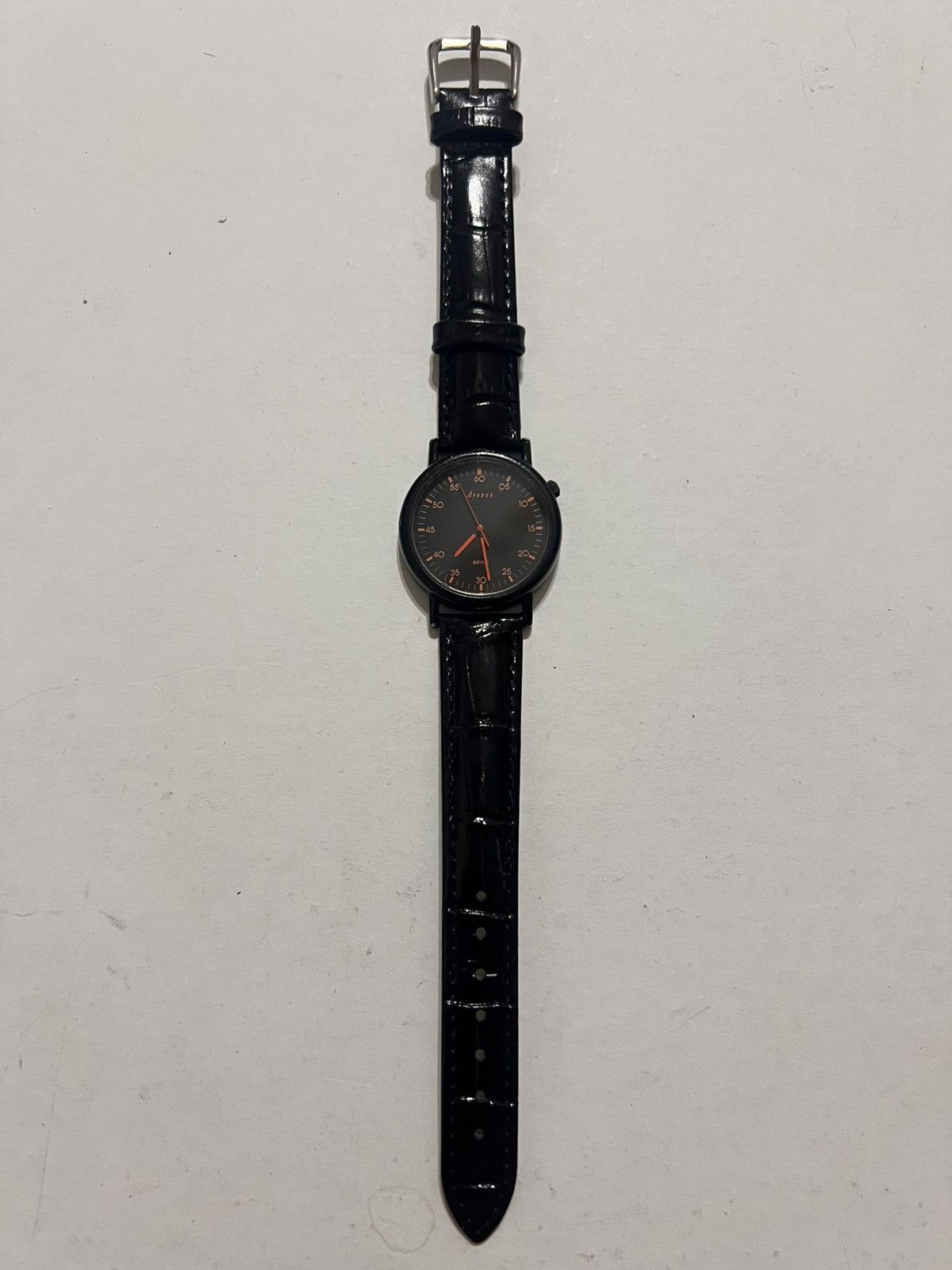 Seiko Vintage 80s Seiko Avenue Orange Accents Black Dial Size ONE SIZE - 4 Thumbnail